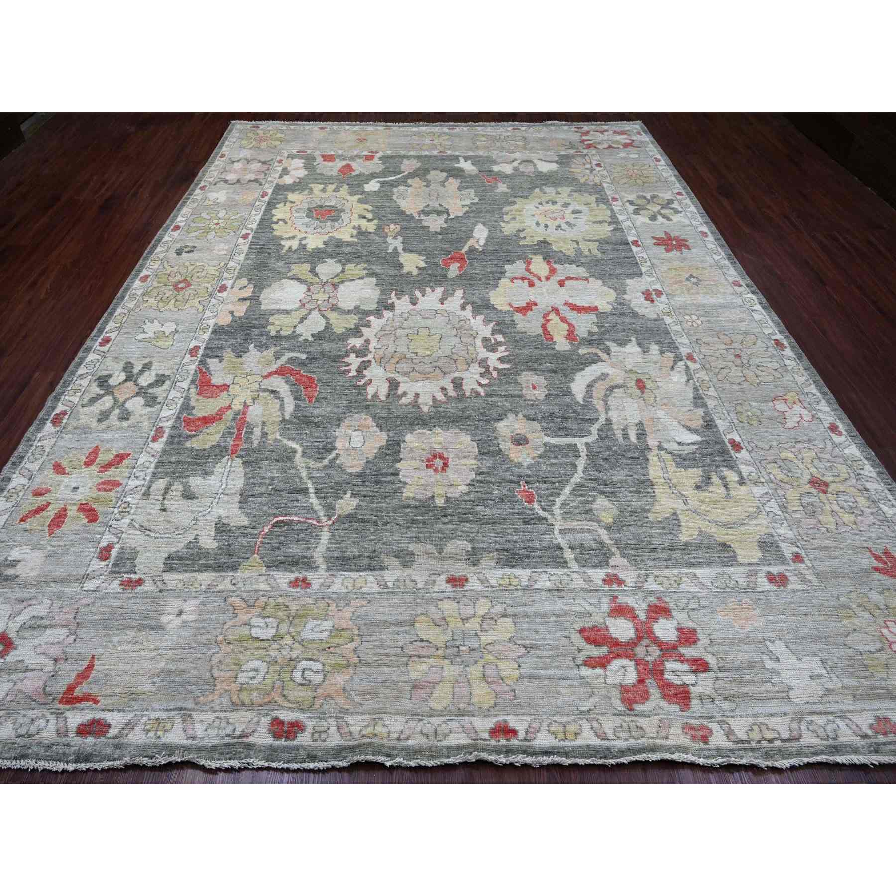Oushak-And-Peshawar-Hand-Knotted-Rug-113520