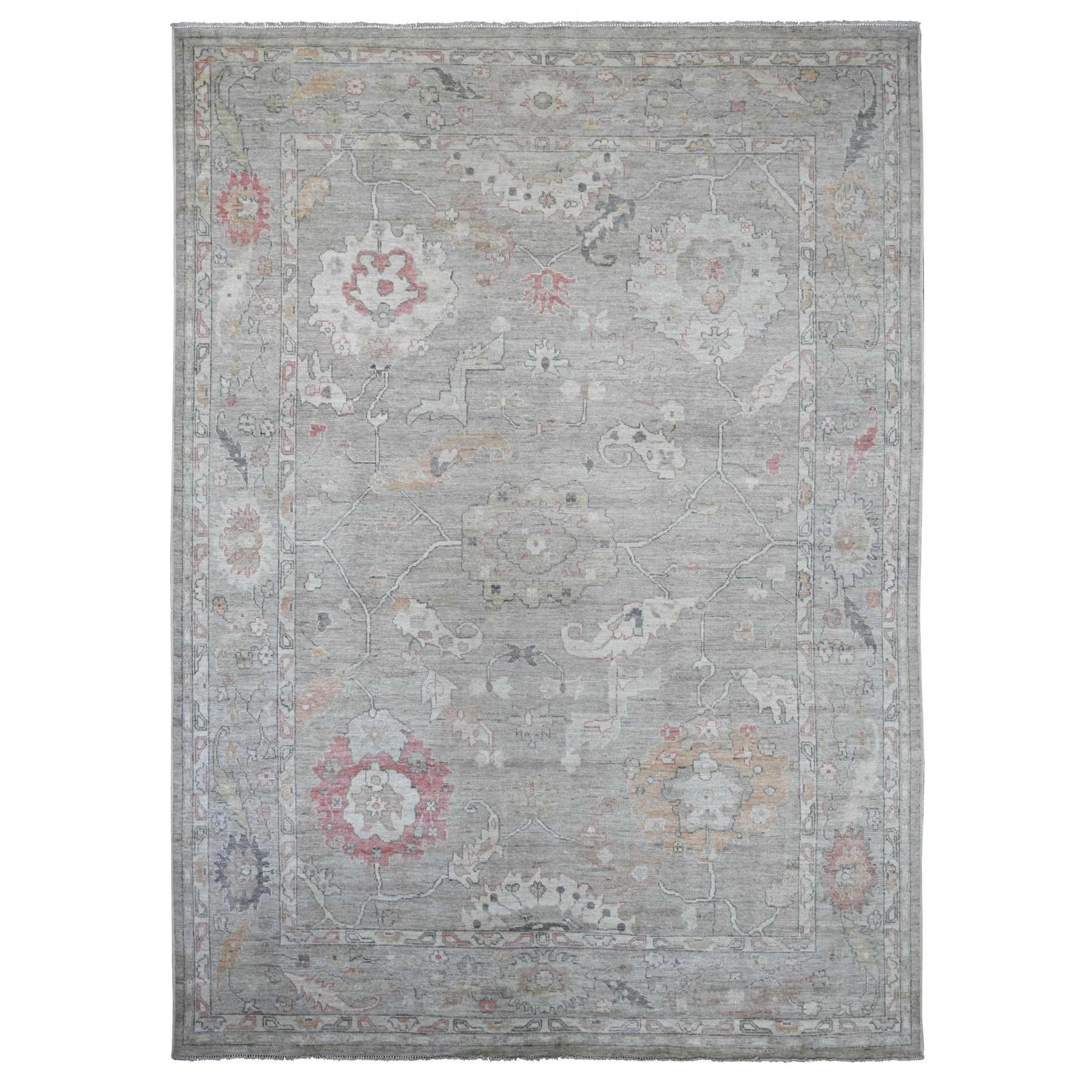 Oushak-And-Peshawar-Hand-Knotted-Rug-113525