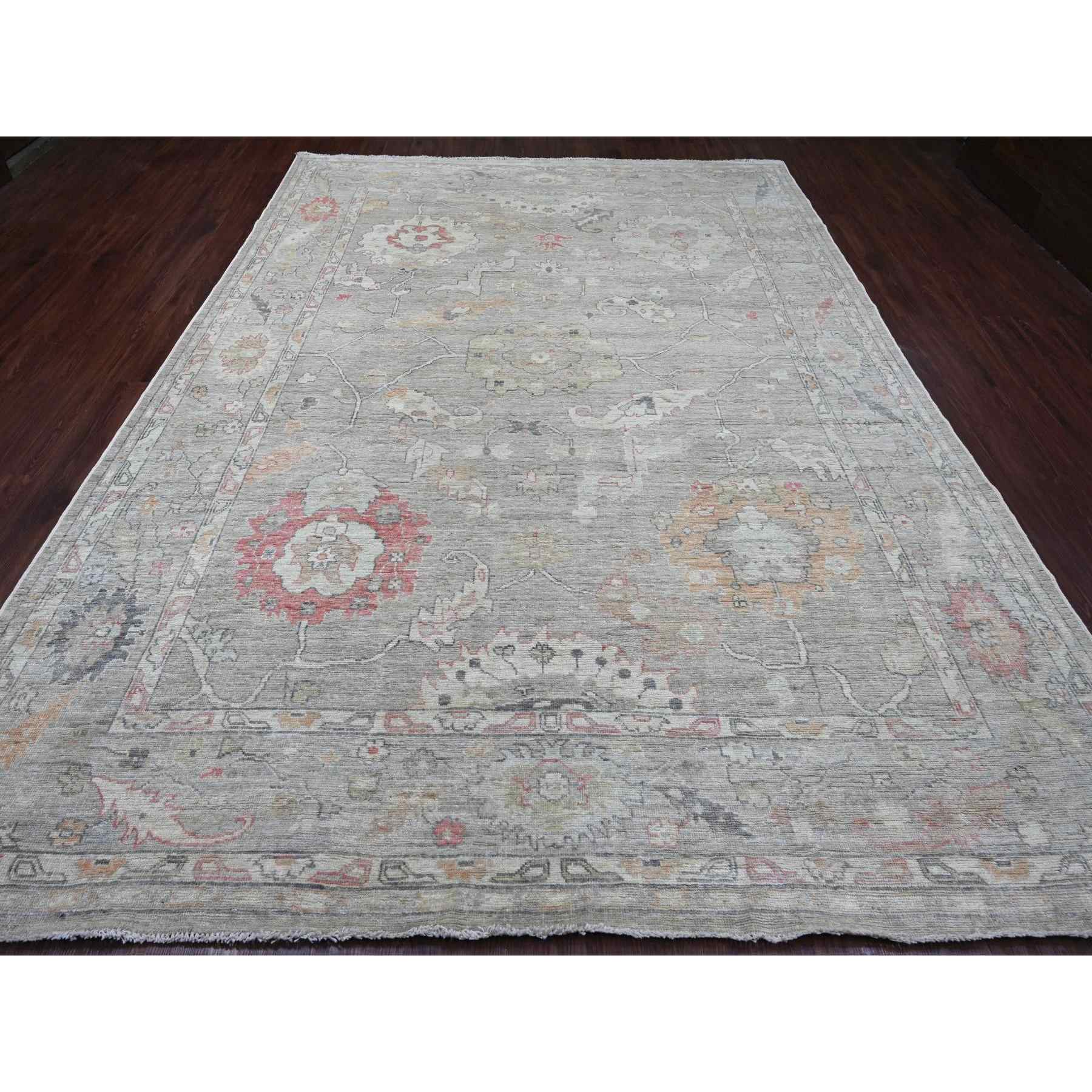 Oushak-And-Peshawar-Hand-Knotted-Rug-113525