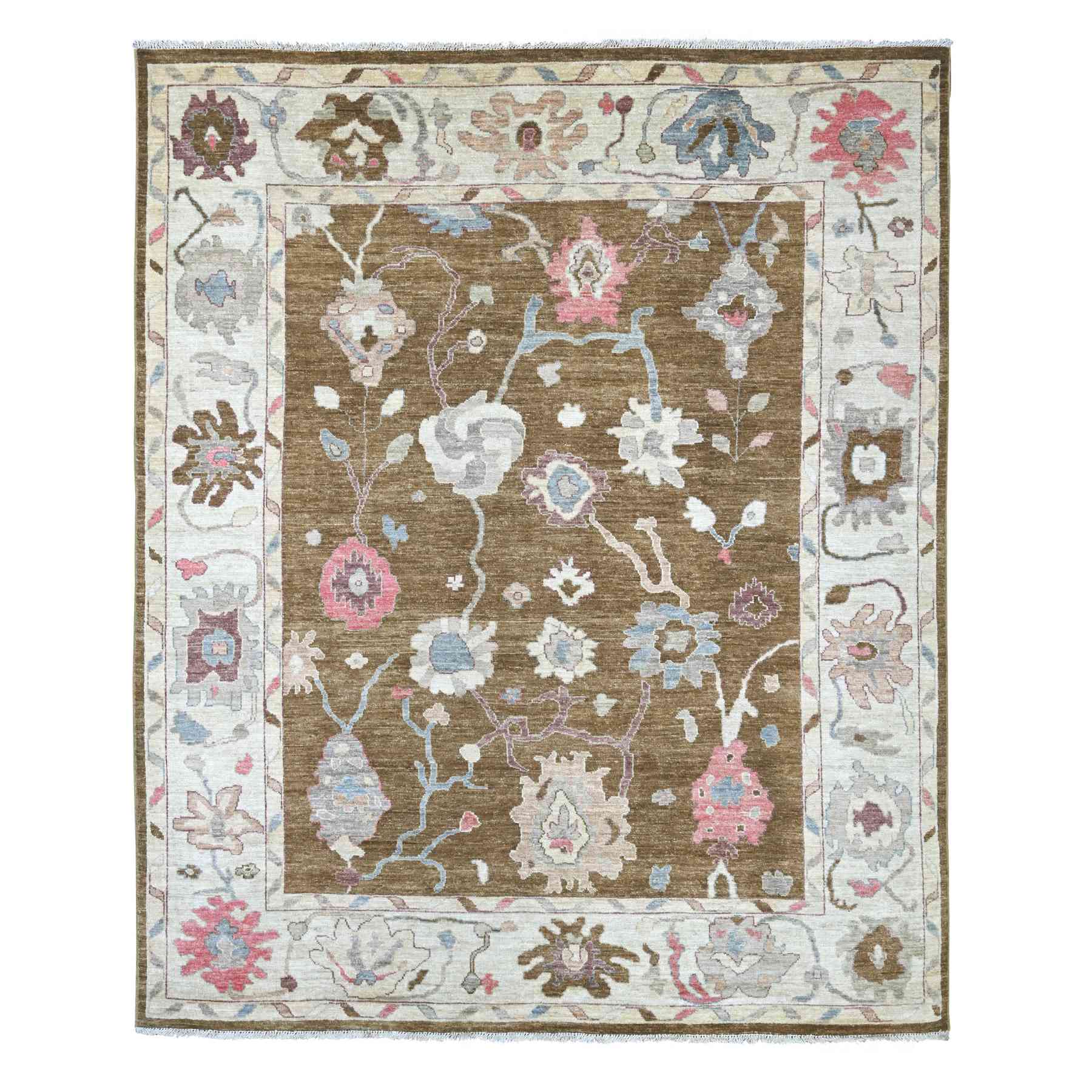Oushak-And-Peshawar-Hand-Knotted-Rug-113530