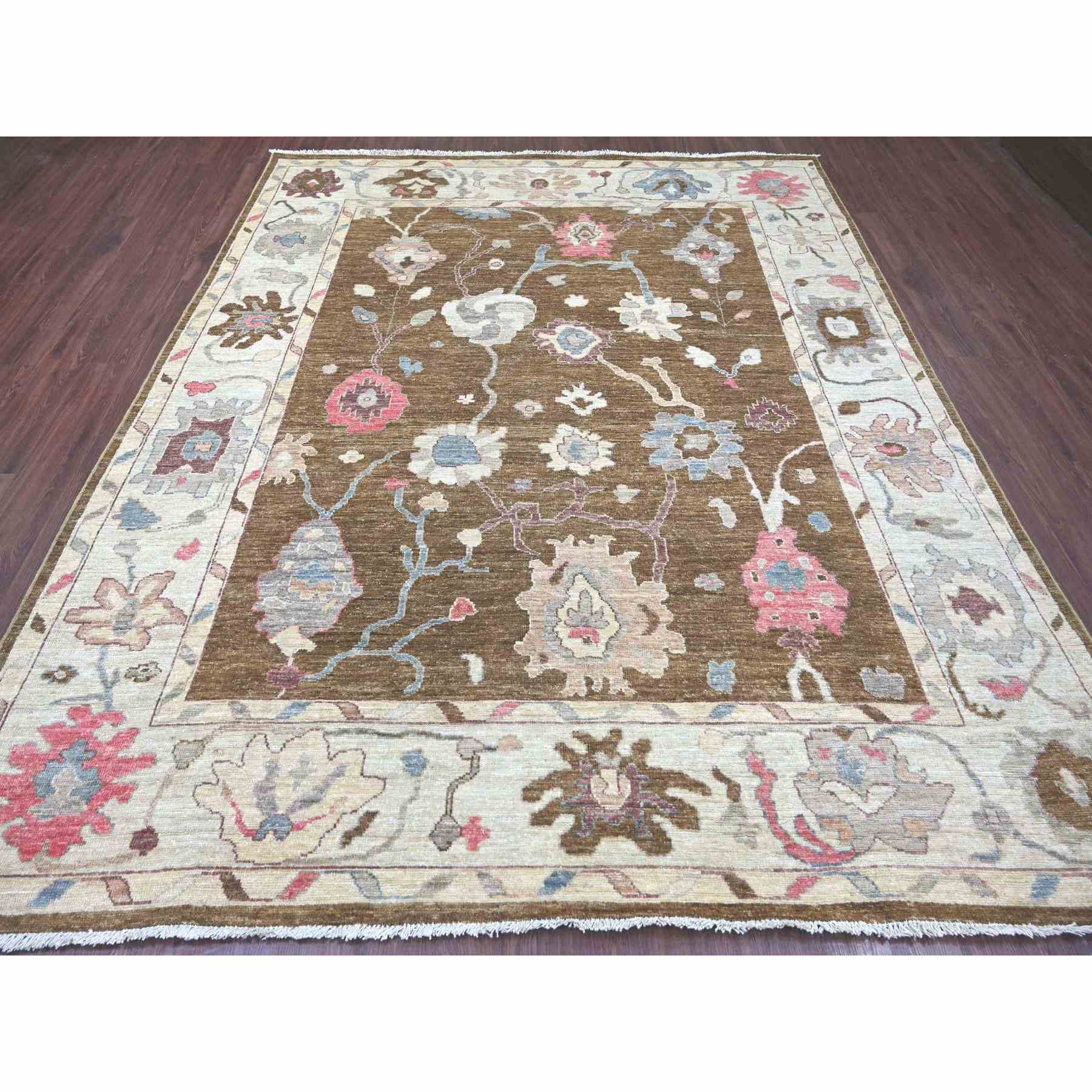 Oushak-And-Peshawar-Hand-Knotted-Rug-113530