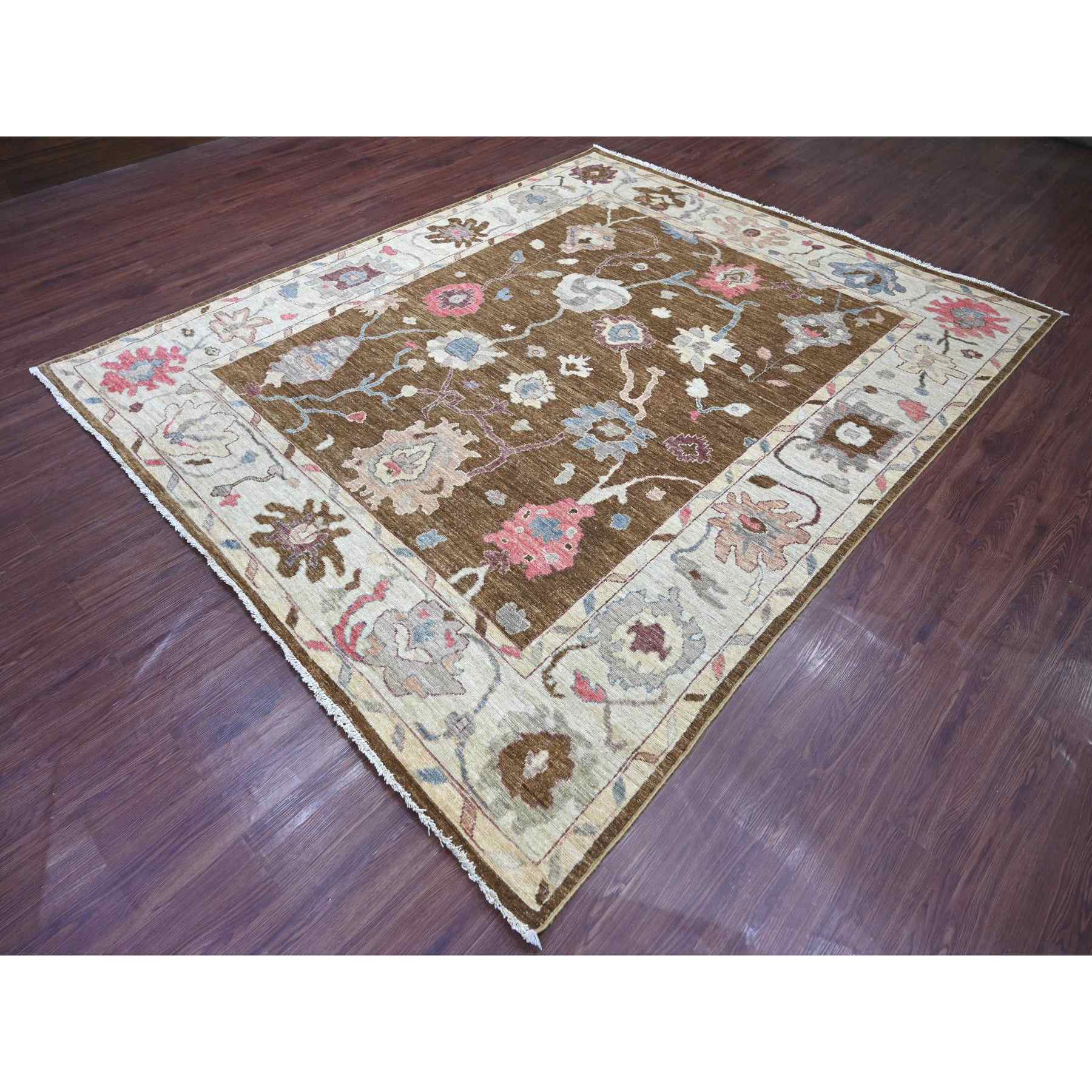 Oushak-And-Peshawar-Hand-Knotted-Rug-113530