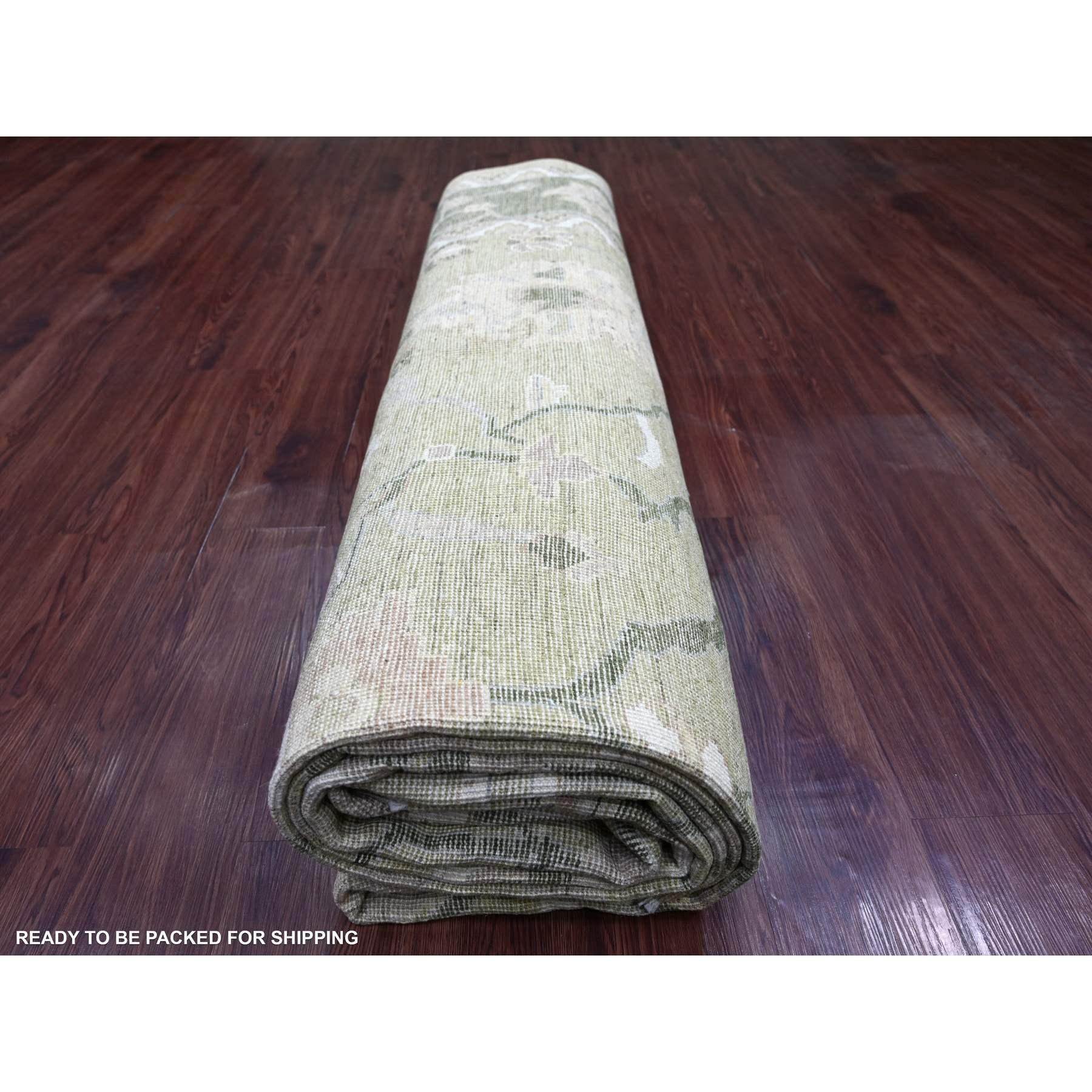 Oushak-And-Peshawar-Hand-Knotted-Rug-113535