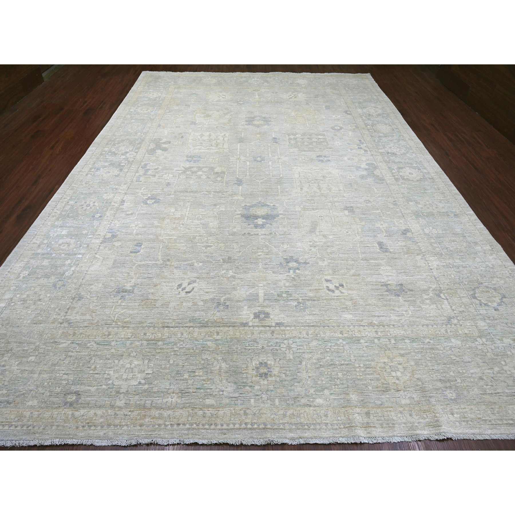 Oushak-And-Peshawar-Hand-Knotted-Rug-113565