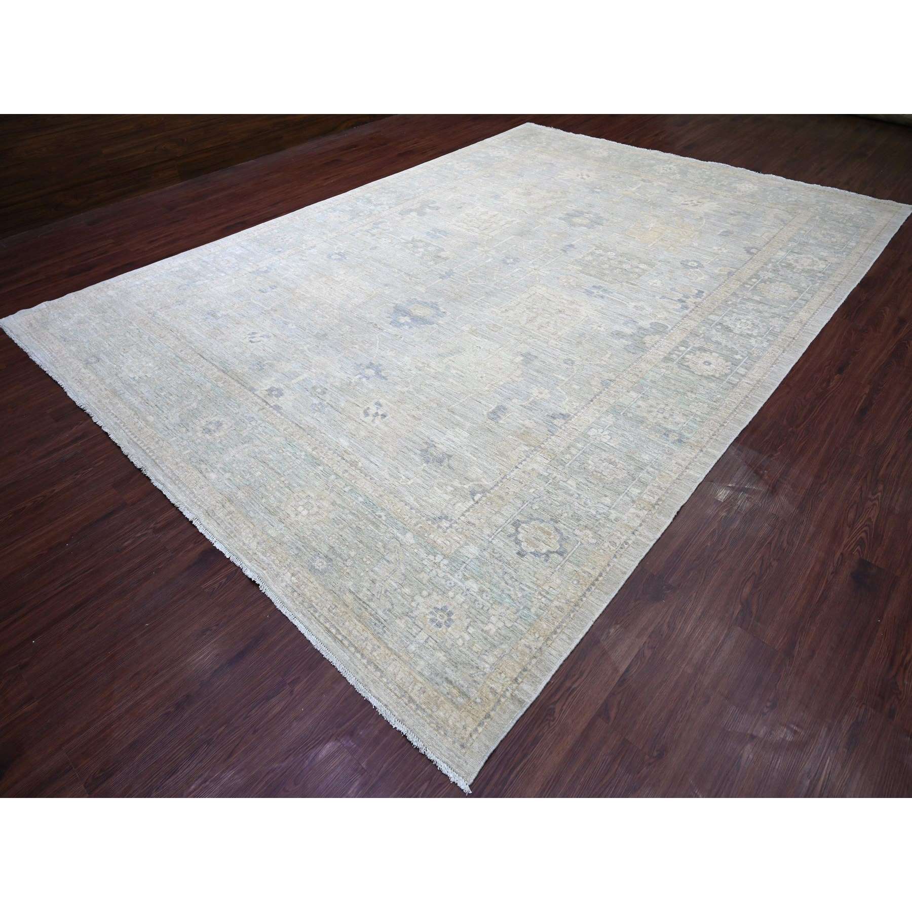 Oushak-And-Peshawar-Hand-Knotted-Rug-113565