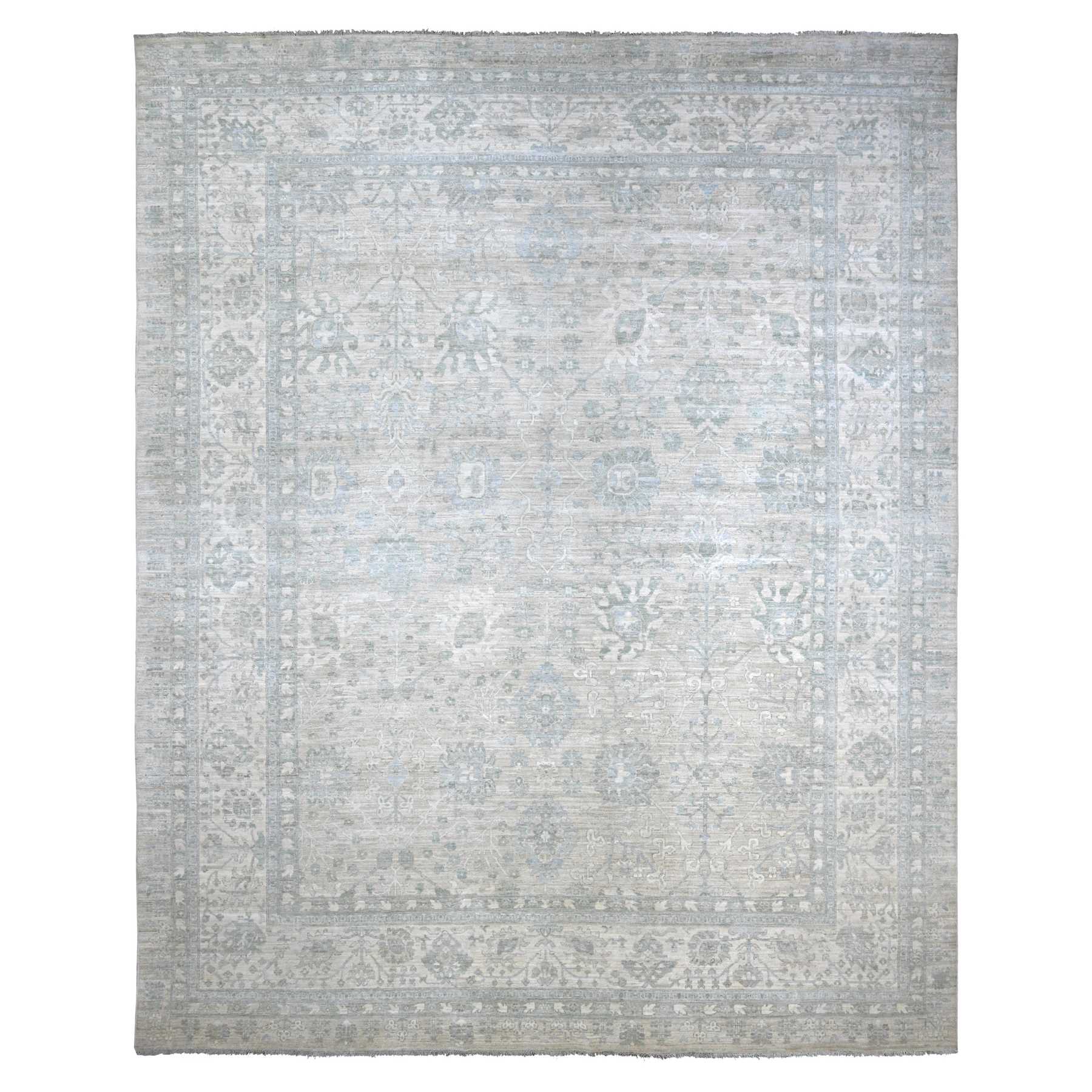 Oushak-And-Peshawar-Hand-Knotted-Rug-113570