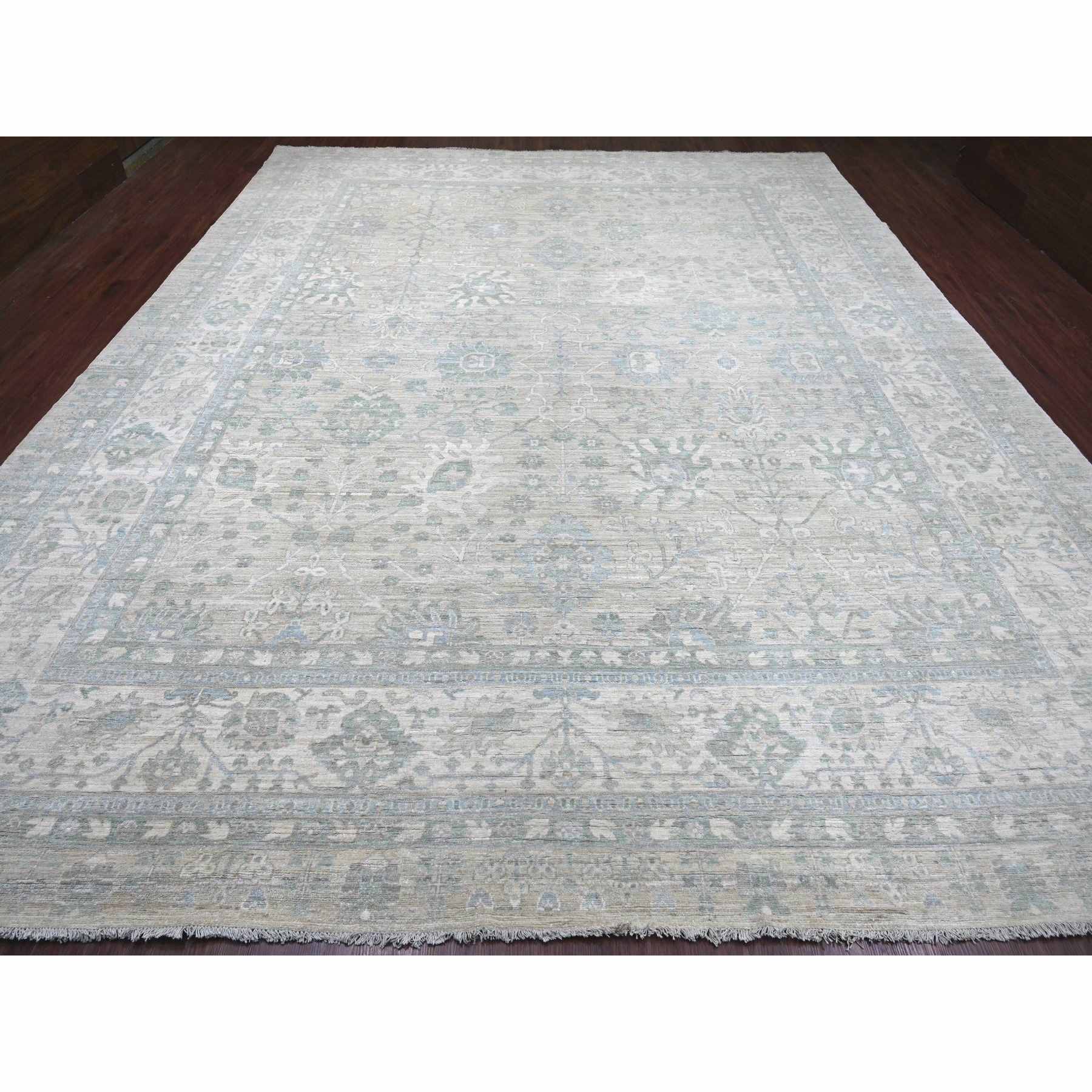 Oushak-And-Peshawar-Hand-Knotted-Rug-113570