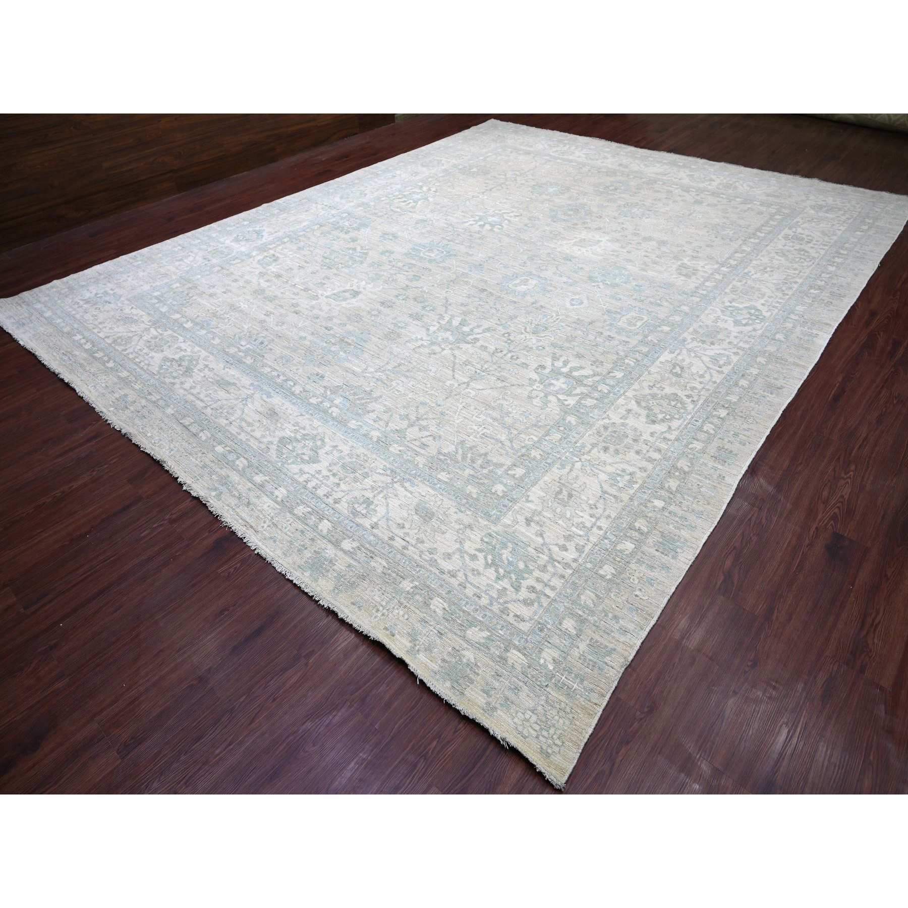 Oushak-And-Peshawar-Hand-Knotted-Rug-113570