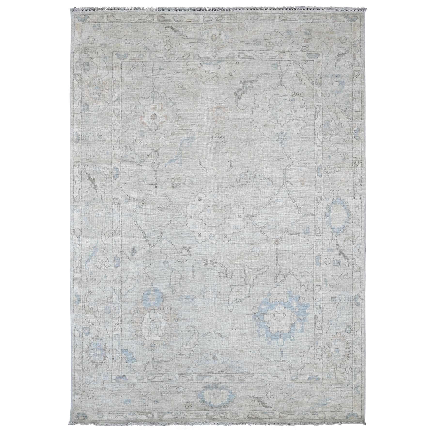 Oushak-And-Peshawar-Hand-Knotted-Rug-113605
