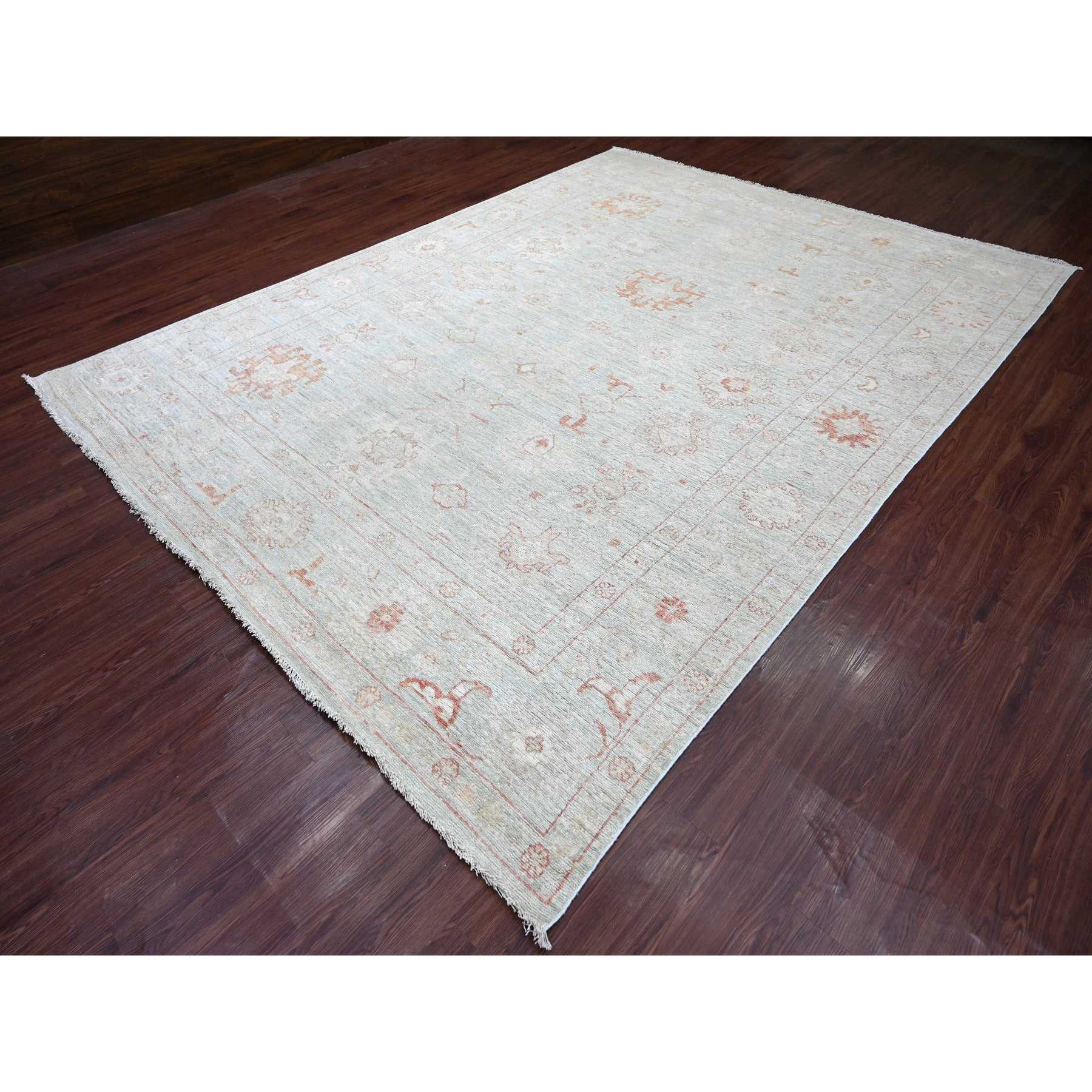 Oushak-And-Peshawar-Hand-Knotted-Rug-113610