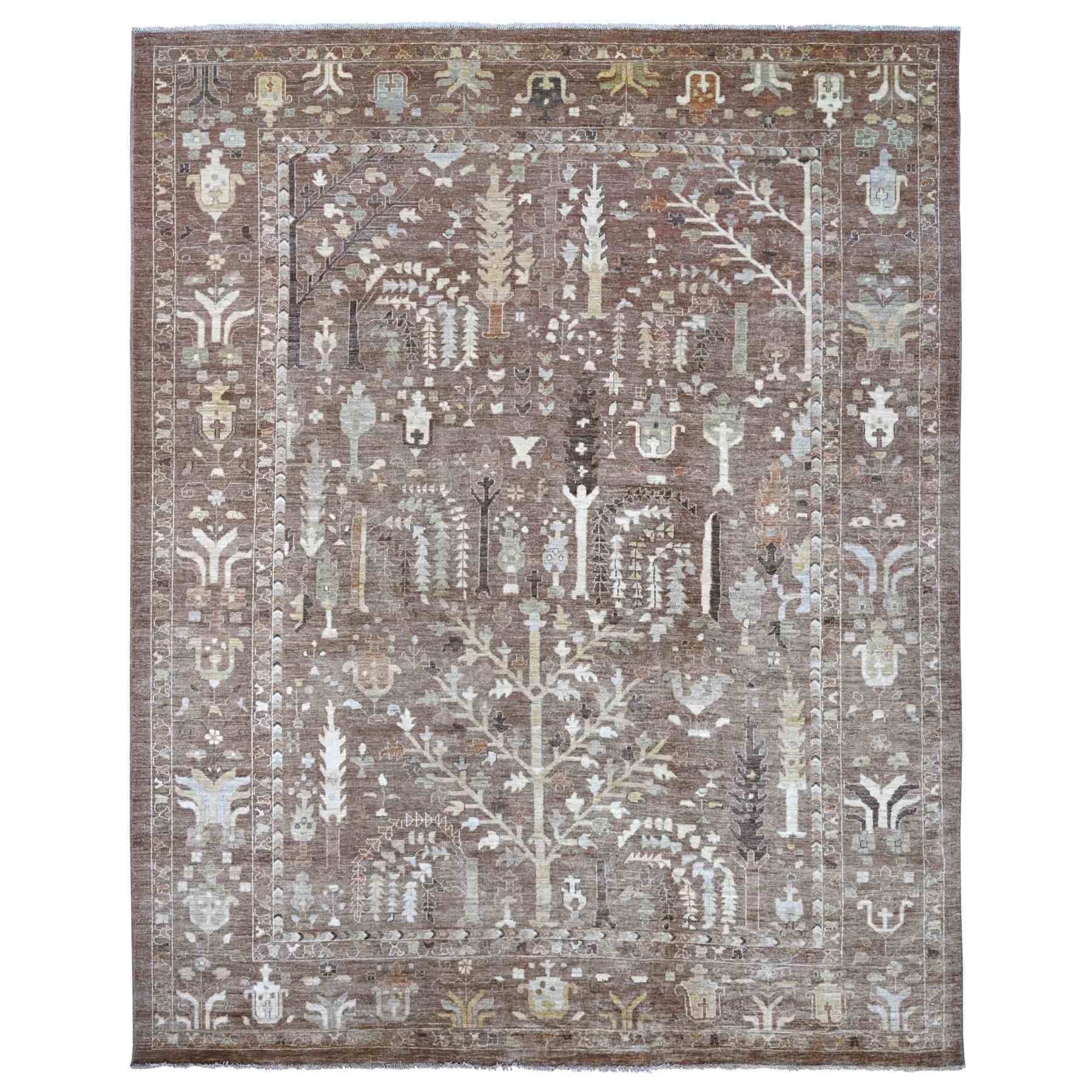 Oushak-And-Peshawar-Hand-Knotted-Rug-113620