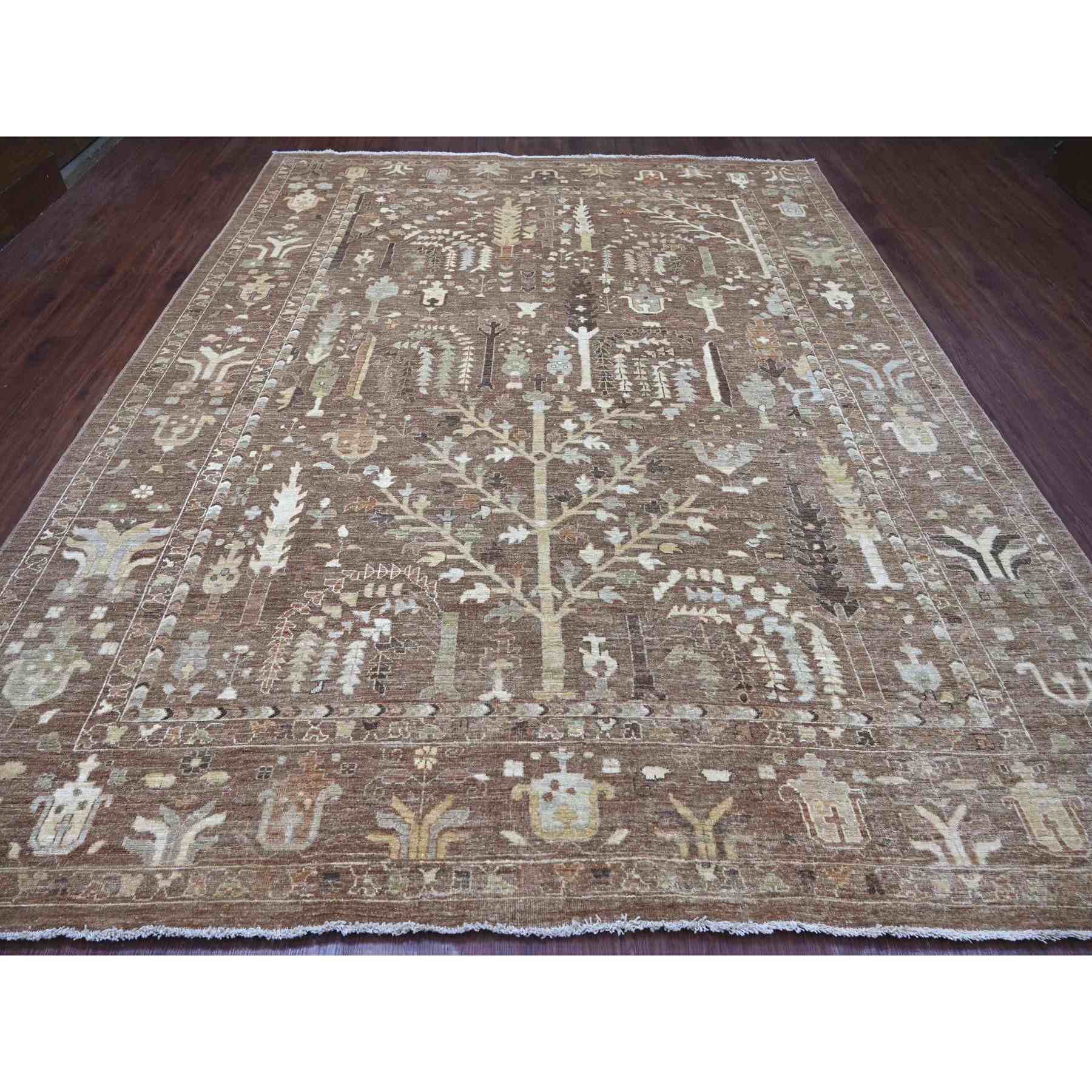 Oushak-And-Peshawar-Hand-Knotted-Rug-113620