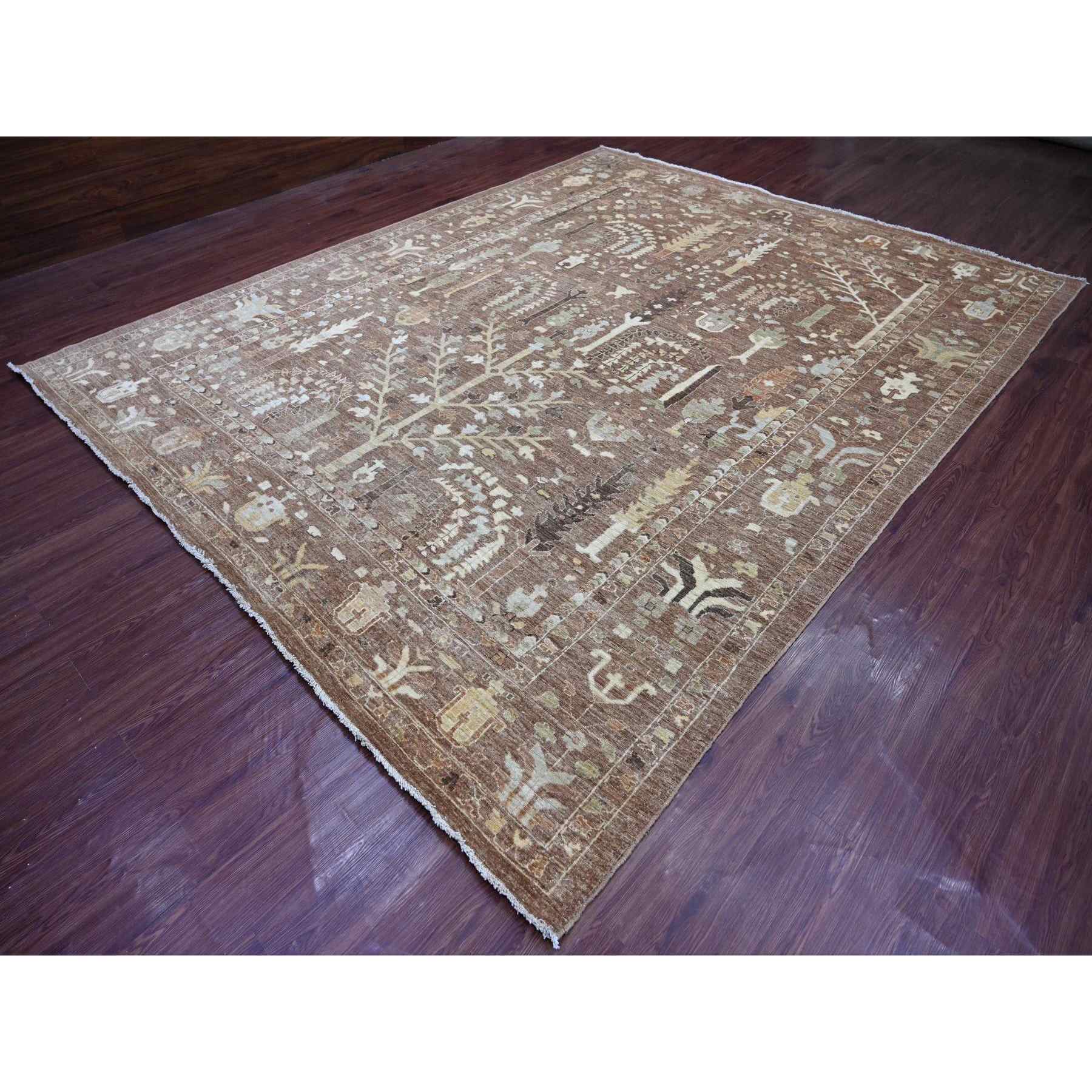 Oushak-And-Peshawar-Hand-Knotted-Rug-113620