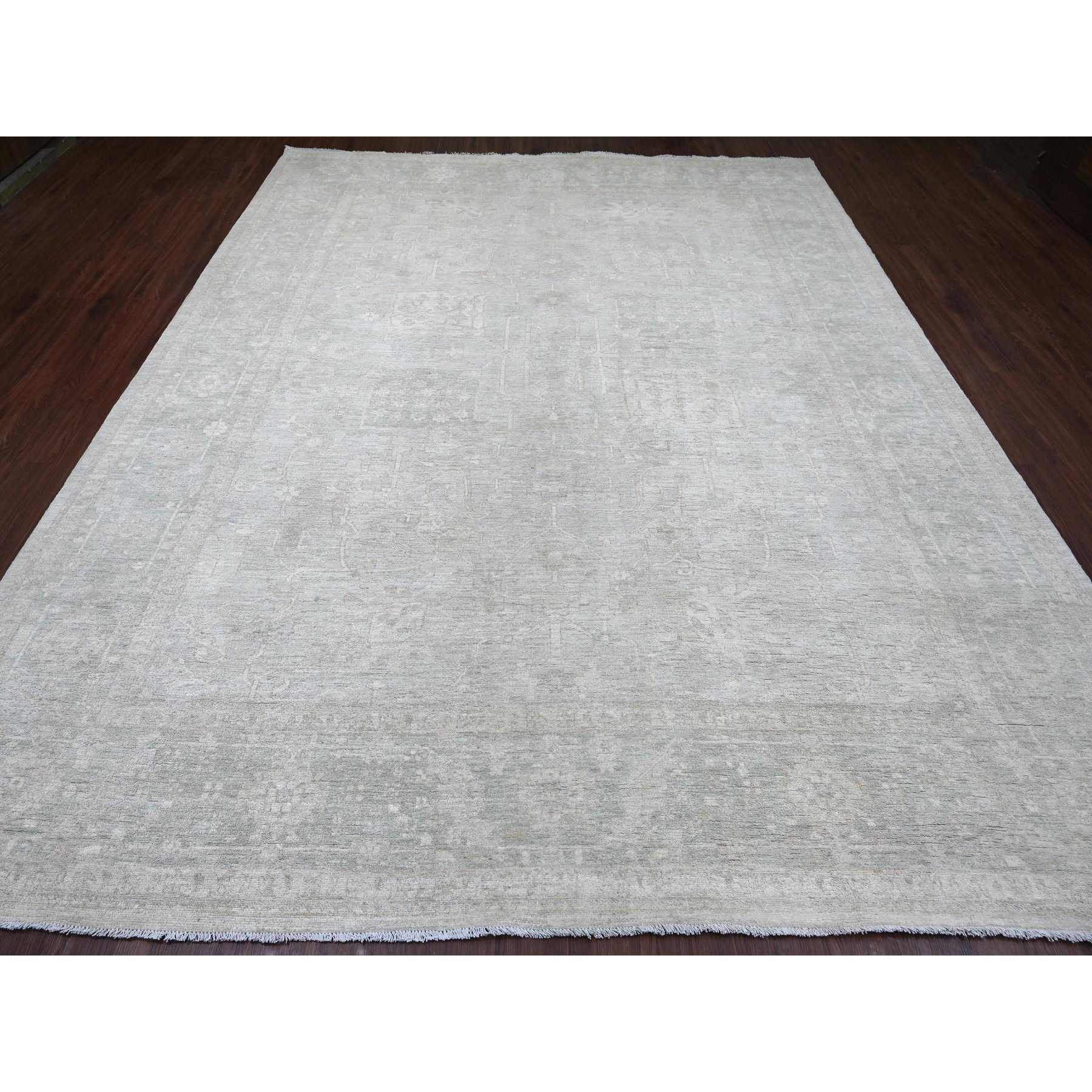 Oushak-And-Peshawar-Hand-Knotted-Rug-113660