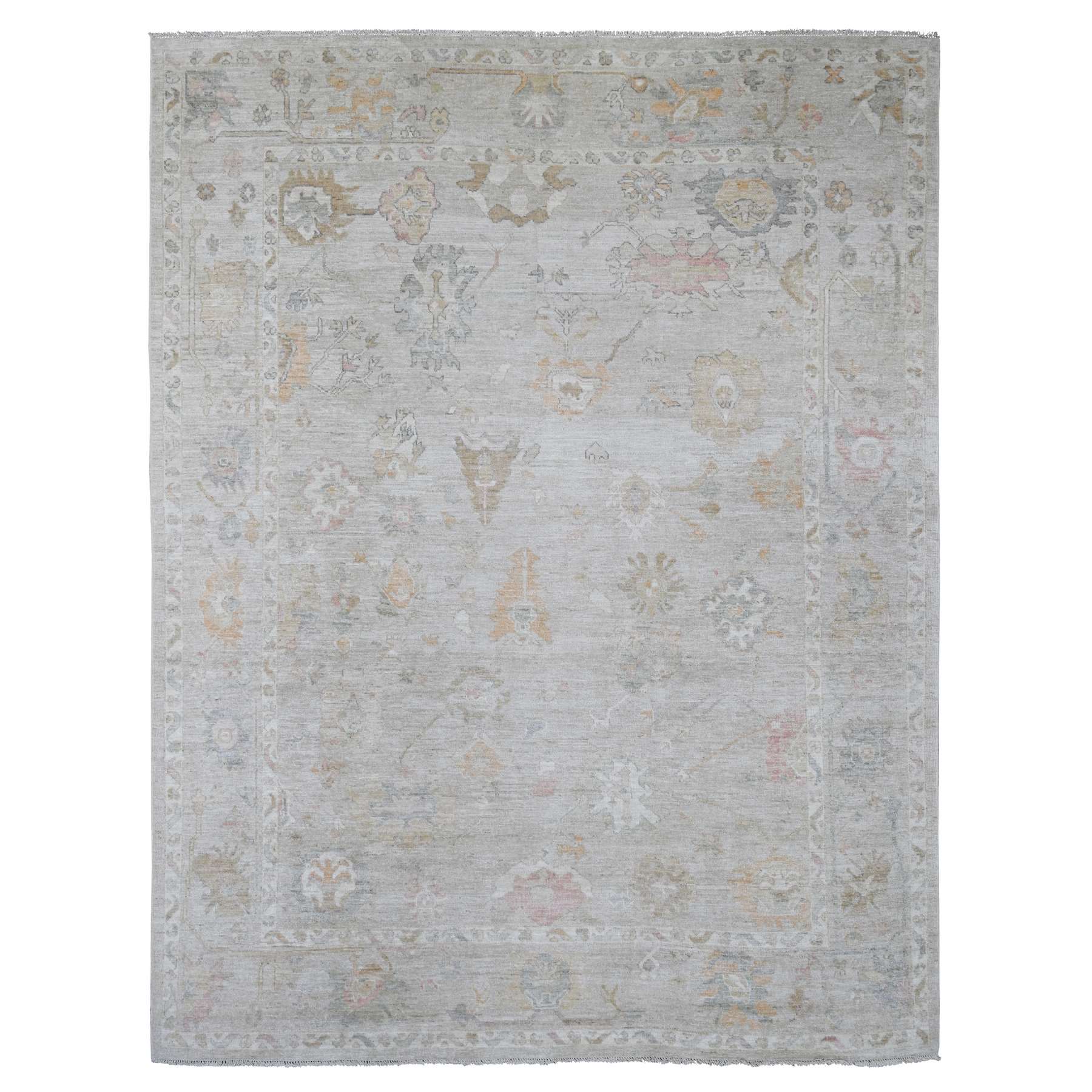 Oushak-And-Peshawar-Hand-Knotted-Rug-113695