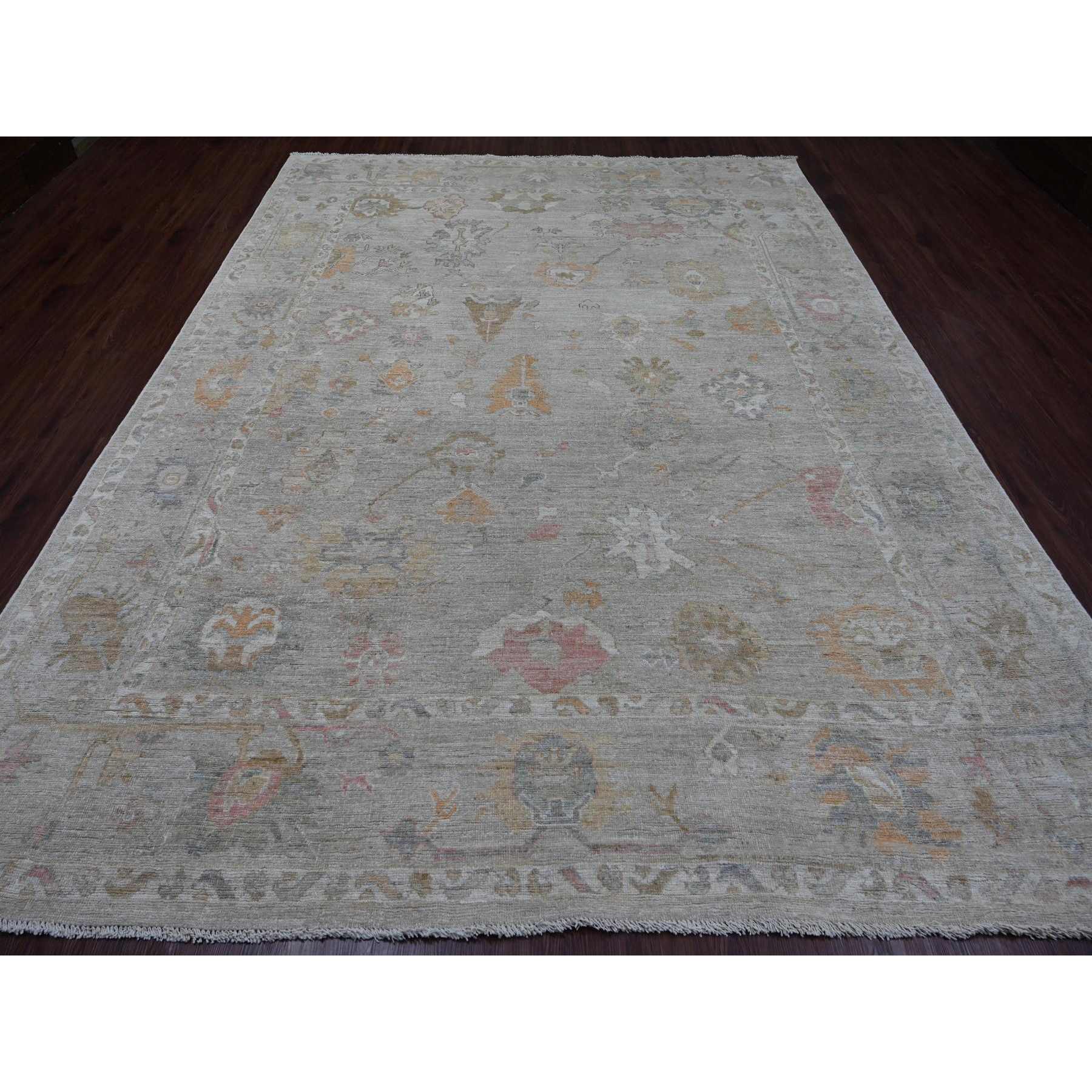 Oushak-And-Peshawar-Hand-Knotted-Rug-113695