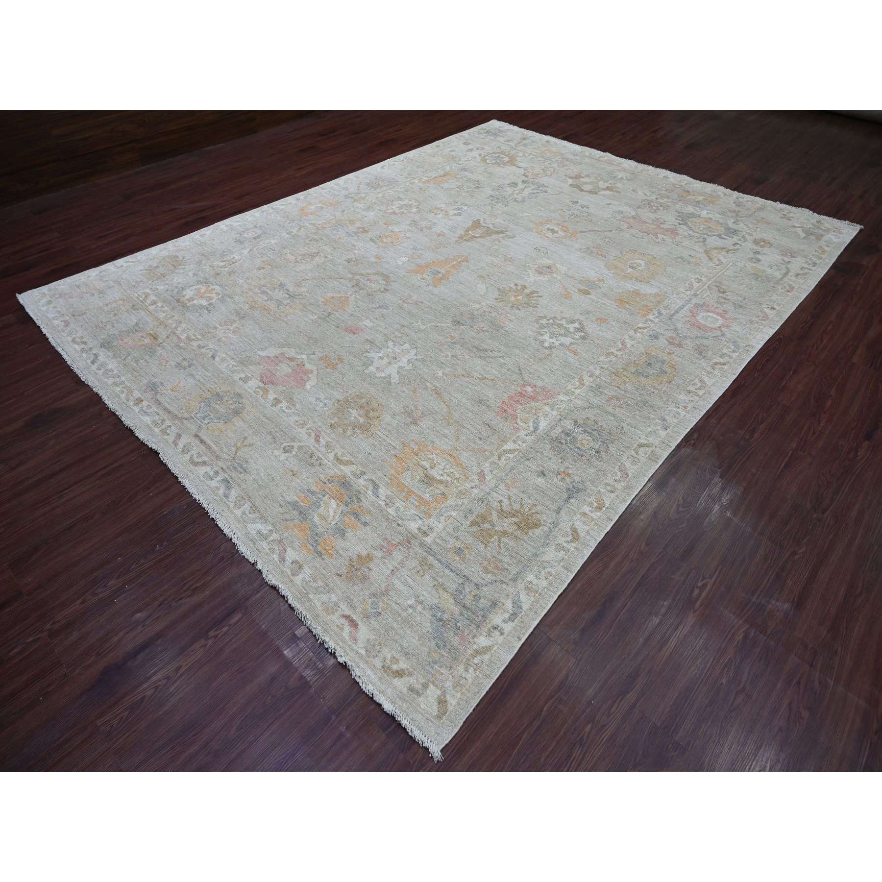Oushak-And-Peshawar-Hand-Knotted-Rug-113695