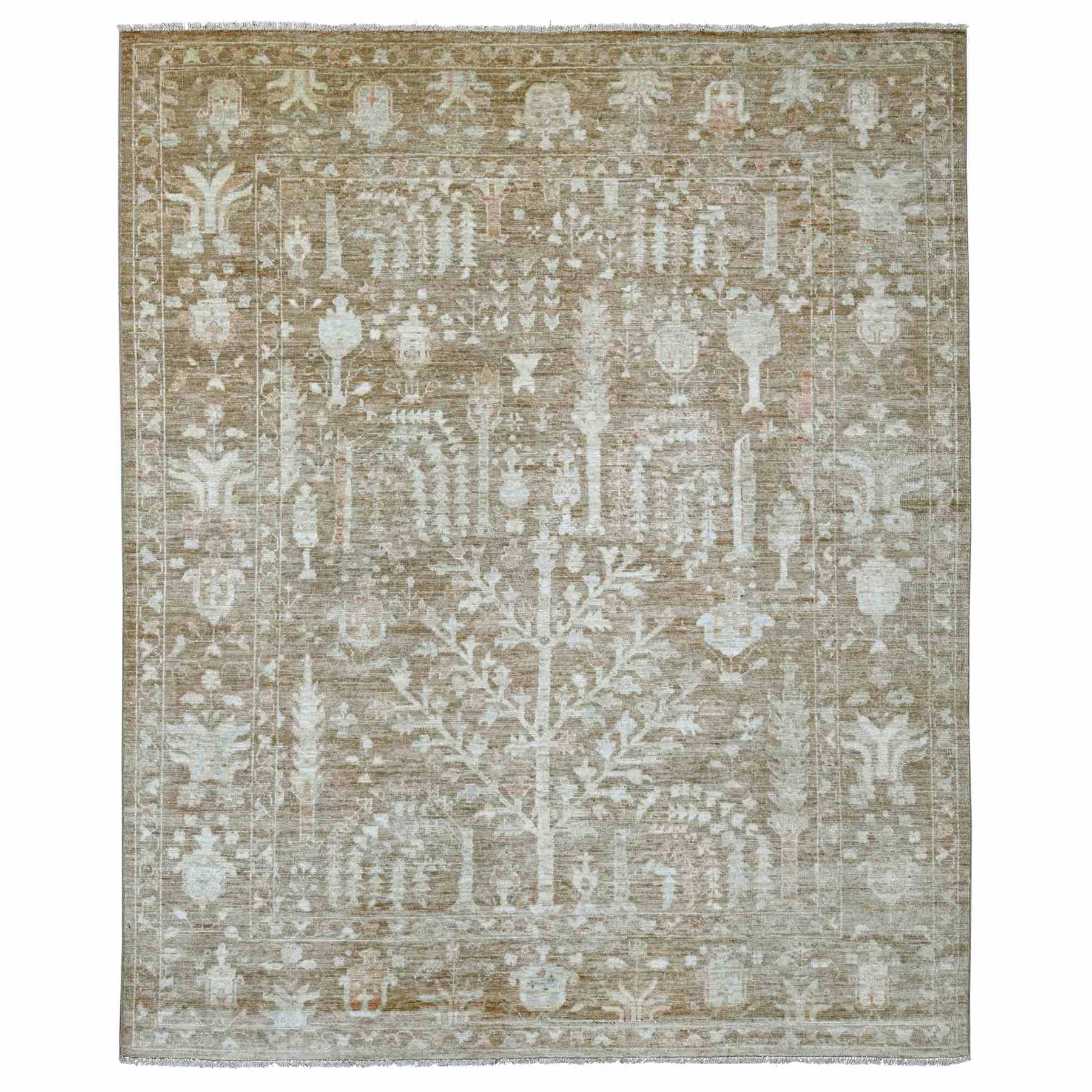 Oushak-And-Peshawar-Hand-Knotted-Rug-113735