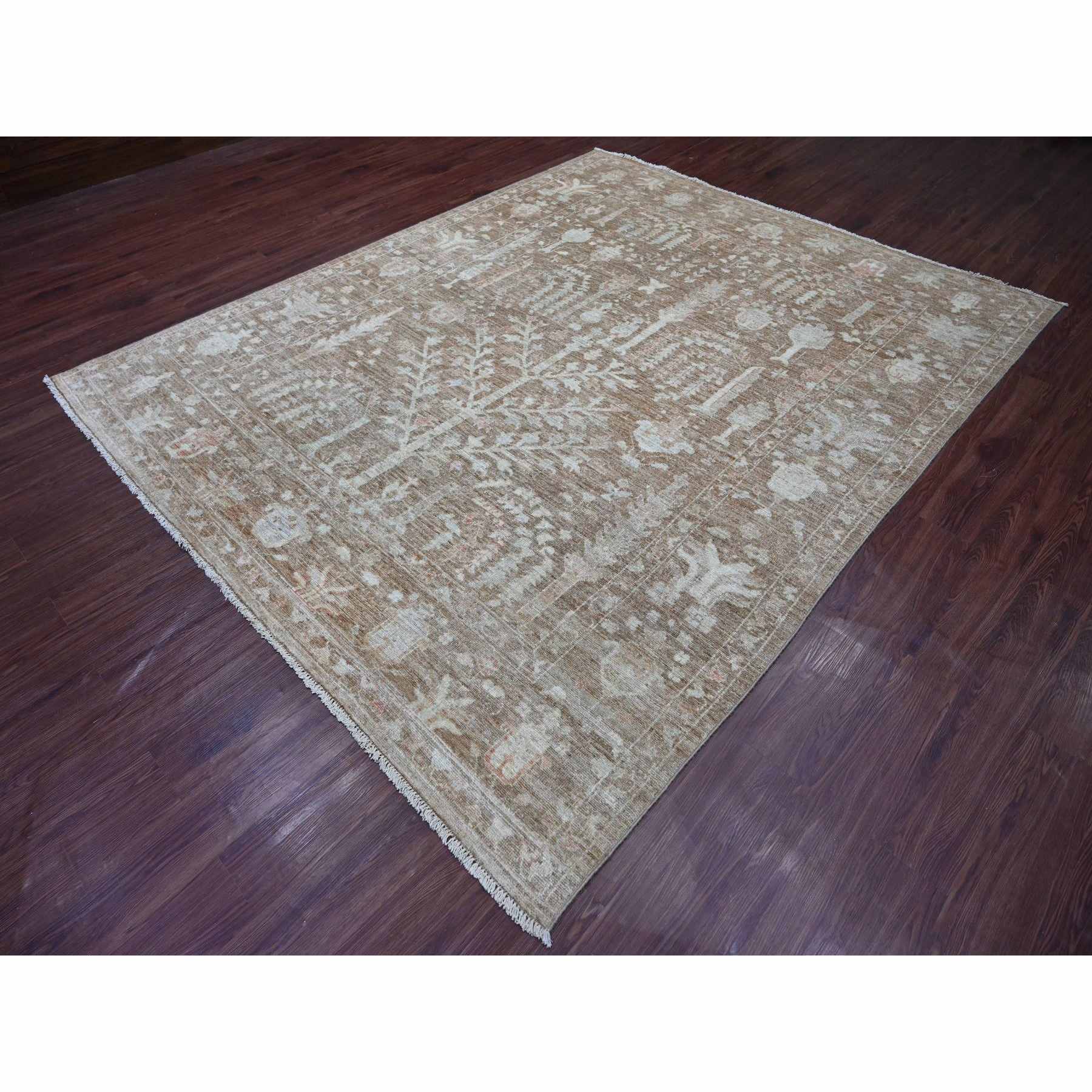 Oushak-And-Peshawar-Hand-Knotted-Rug-113735