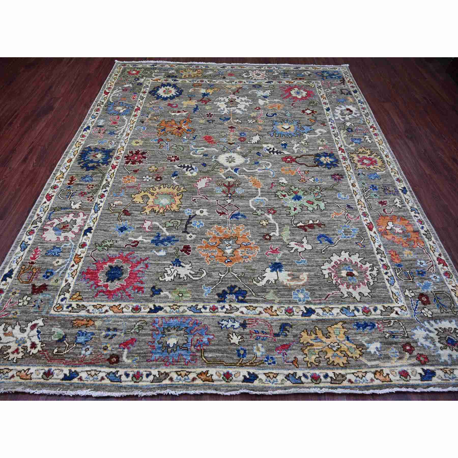Oushak-And-Peshawar-Hand-Knotted-Rug-113740