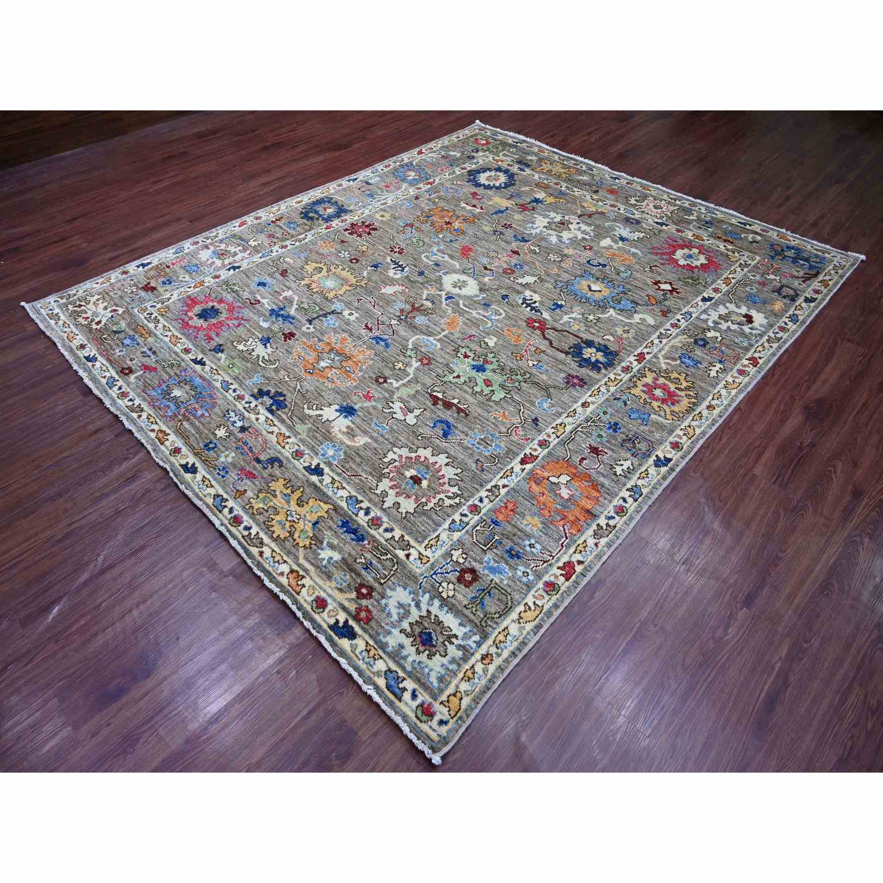 Oushak-And-Peshawar-Hand-Knotted-Rug-113740