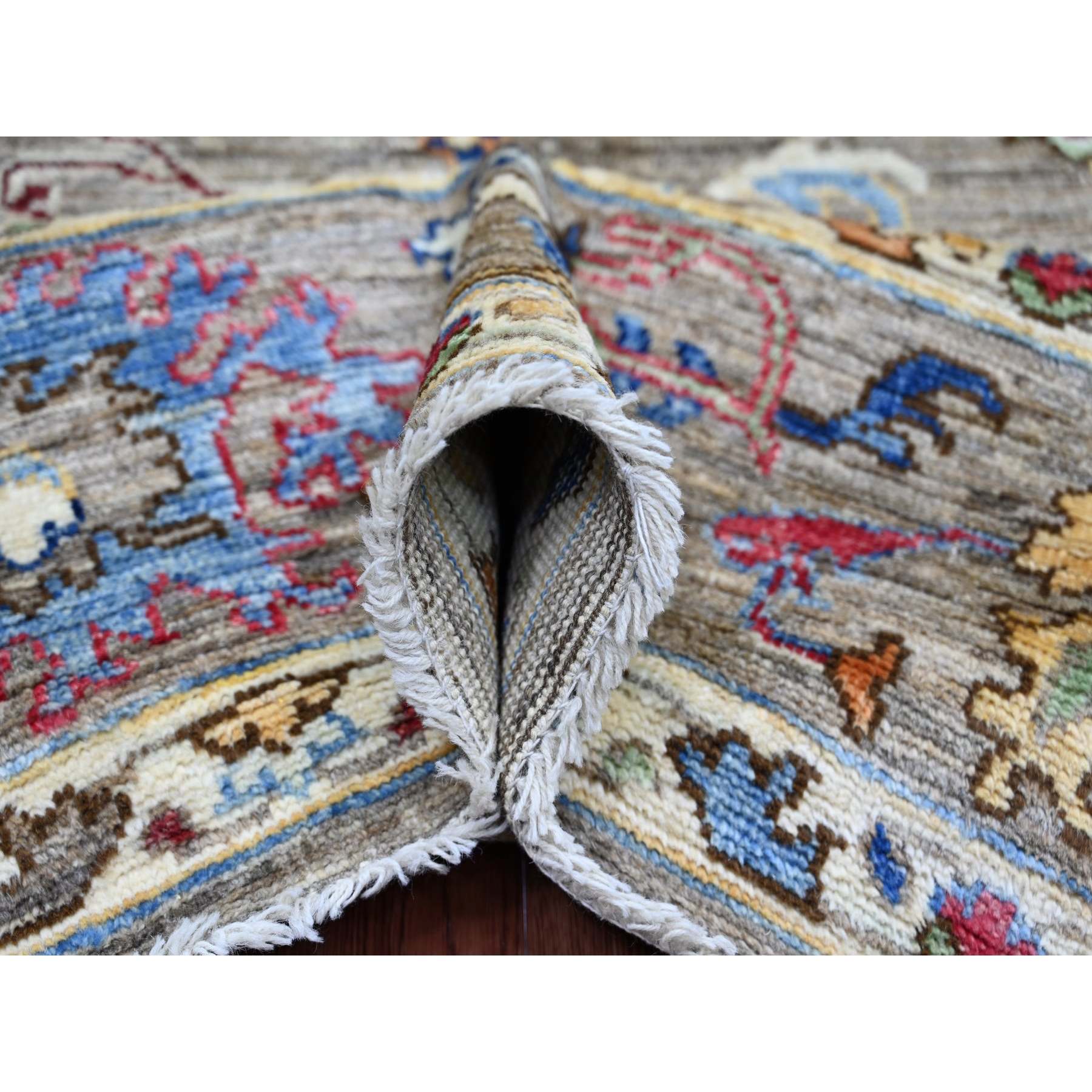 Oushak-And-Peshawar-Hand-Knotted-Rug-113740