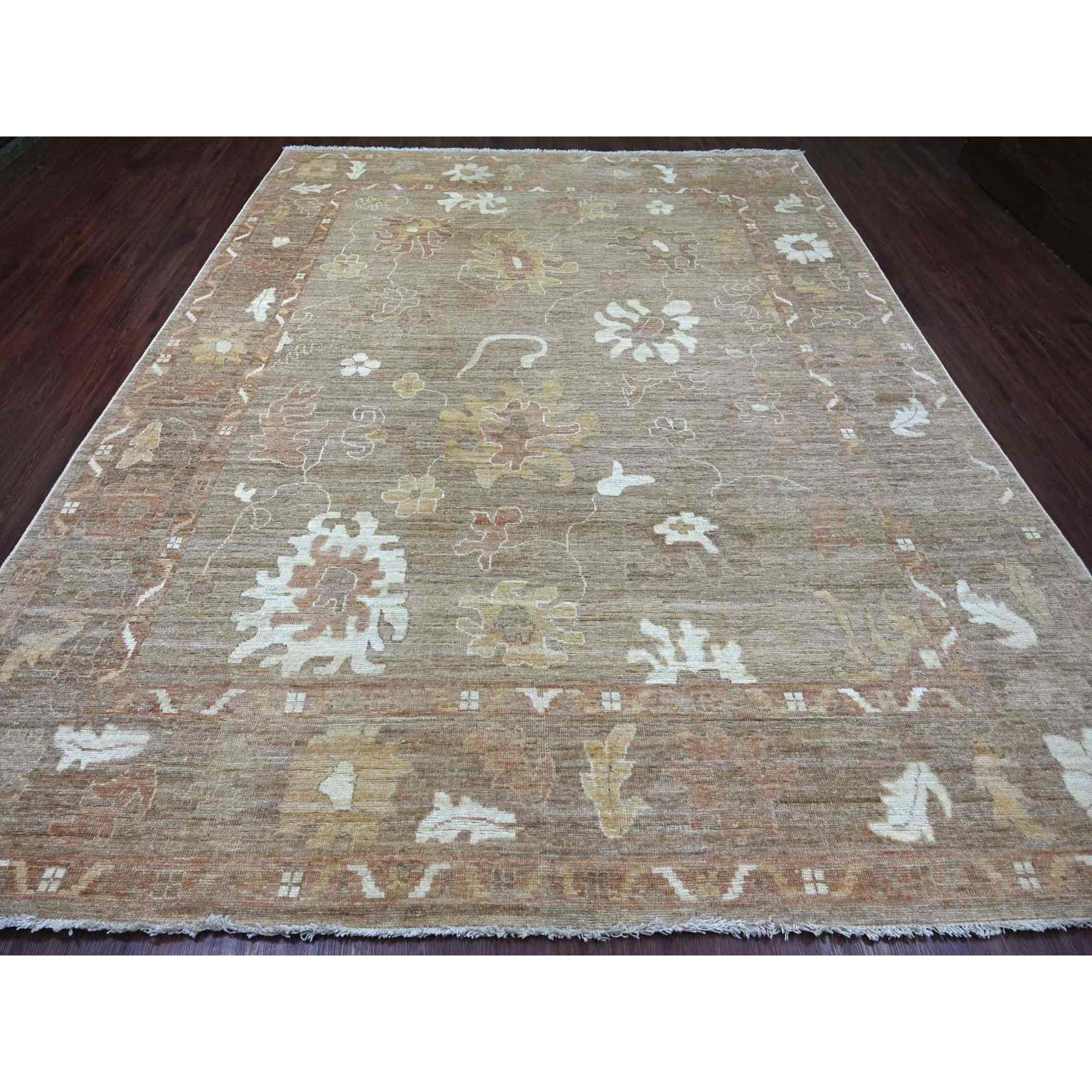 Oushak-And-Peshawar-Hand-Knotted-Rug-113745