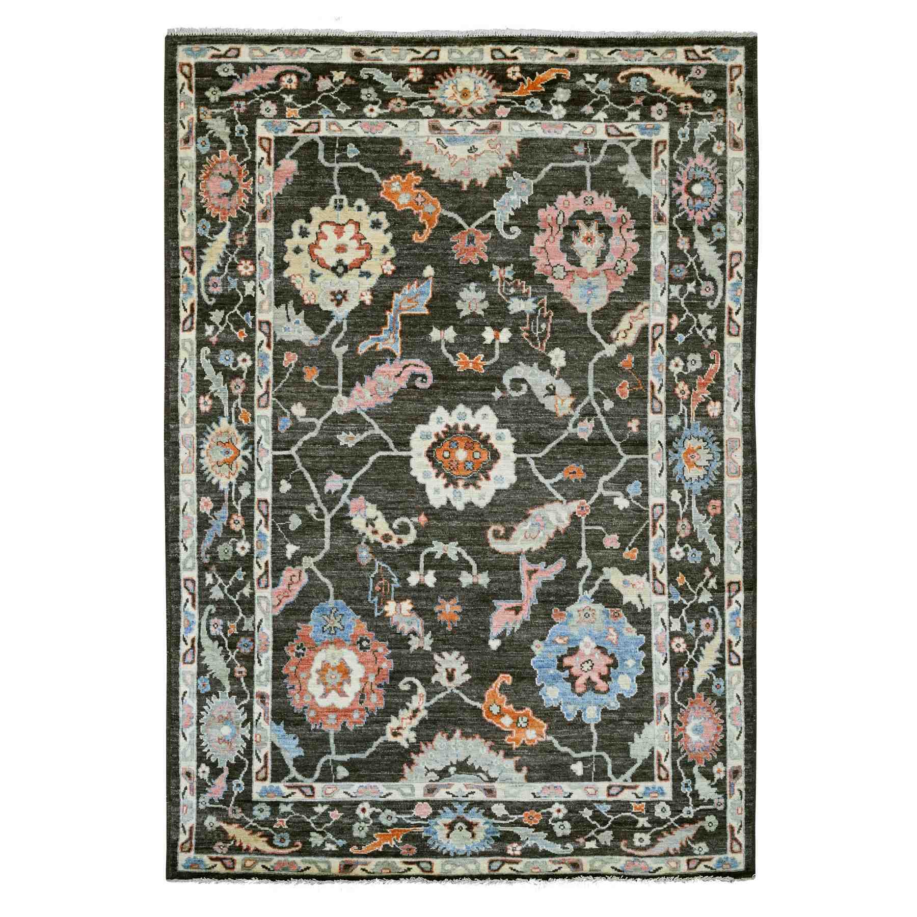 Oushak-And-Peshawar-Hand-Knotted-Rug-113755