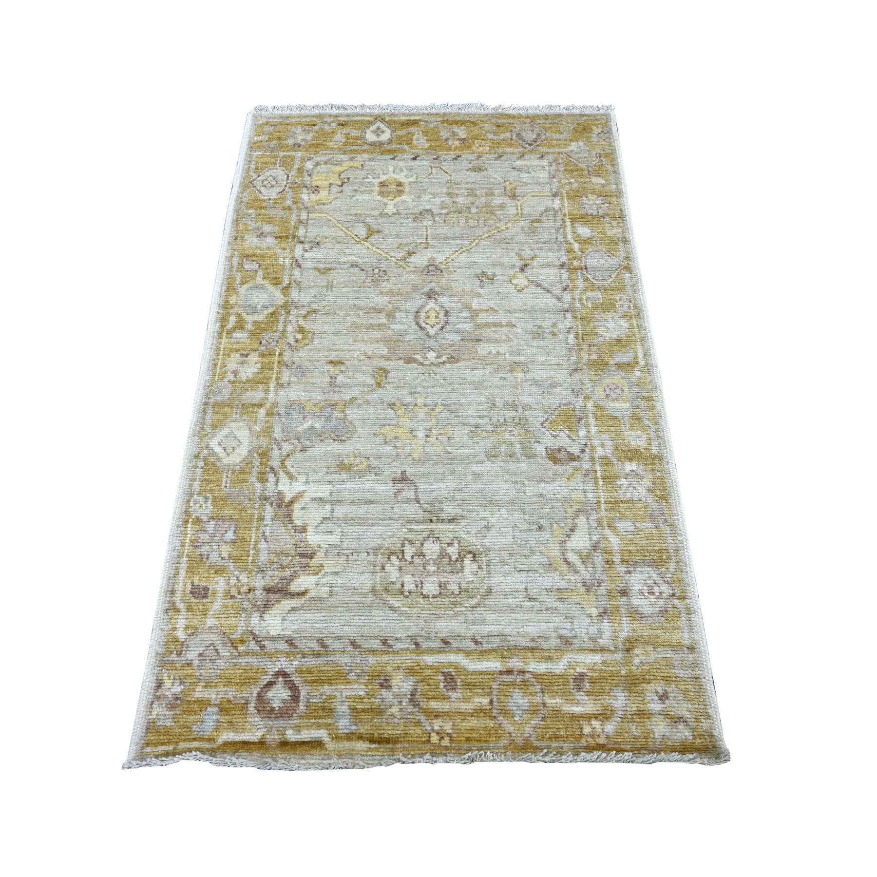 Oushak-And-Peshawar-Hand-Knotted-Rug-113770