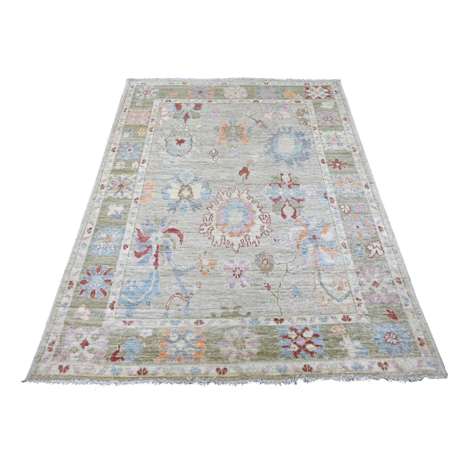Oushak-And-Peshawar-Hand-Knotted-Rug-113775