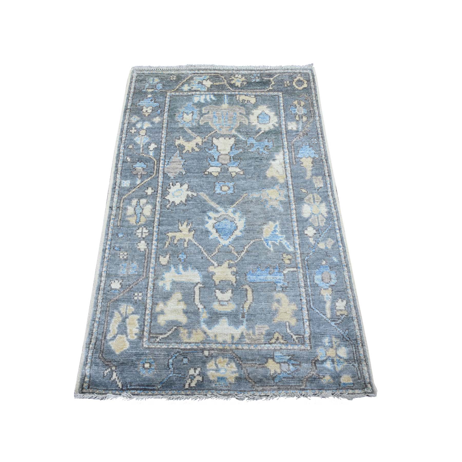 Oushak-And-Peshawar-Hand-Knotted-Rug-113780
