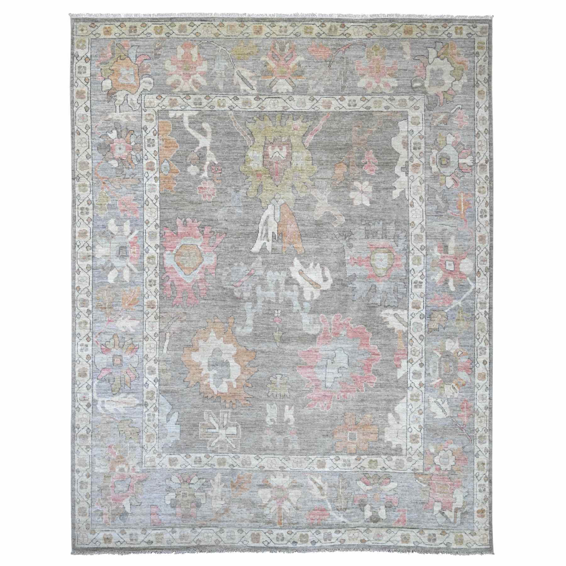 Oushak-And-Peshawar-Hand-Knotted-Rug-113980