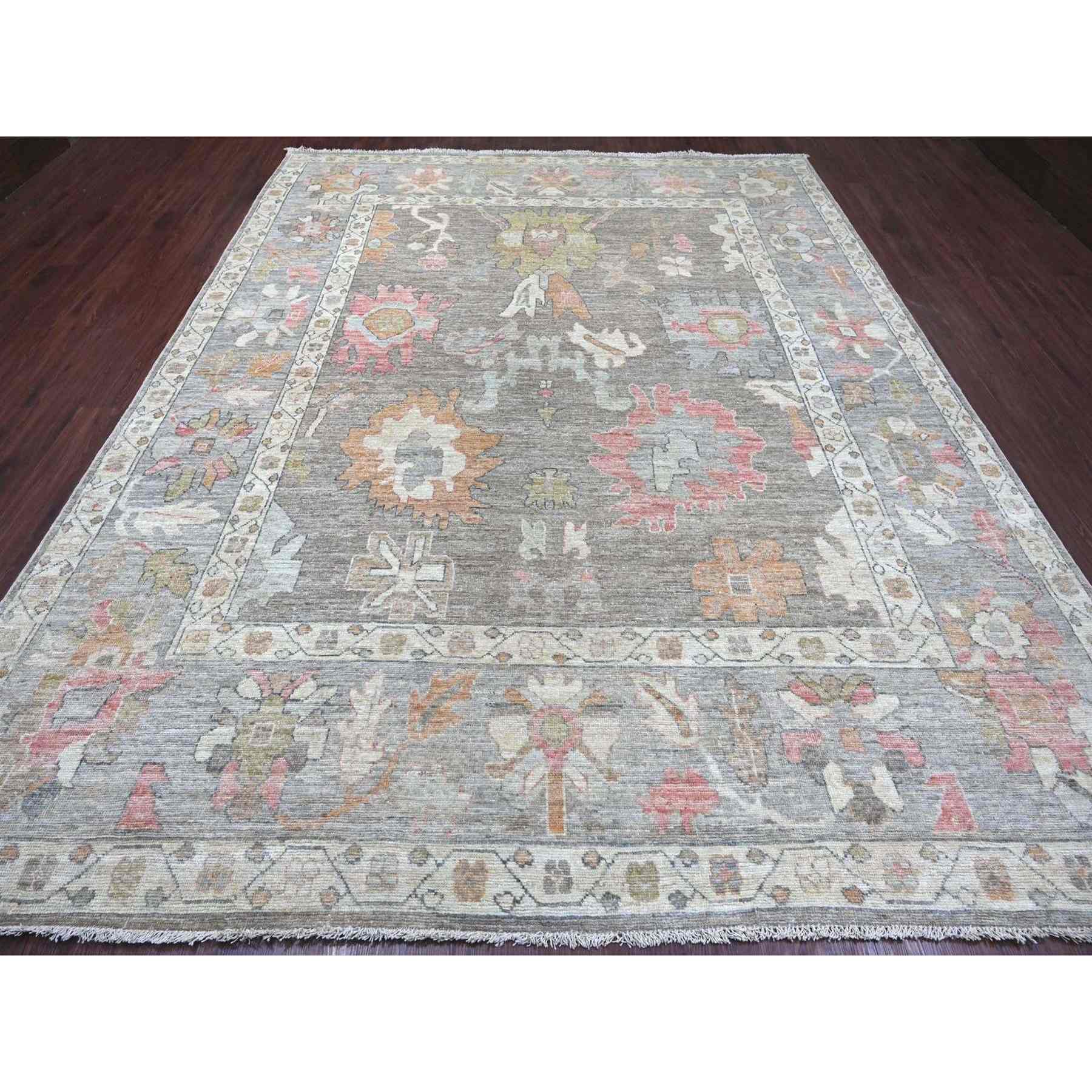 Oushak-And-Peshawar-Hand-Knotted-Rug-113980