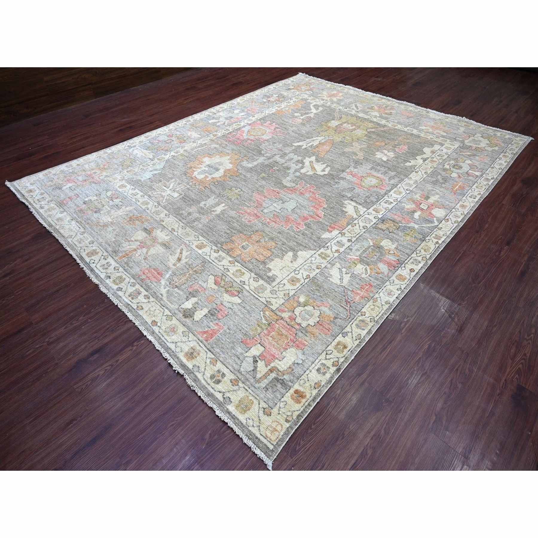 Oushak-And-Peshawar-Hand-Knotted-Rug-113980