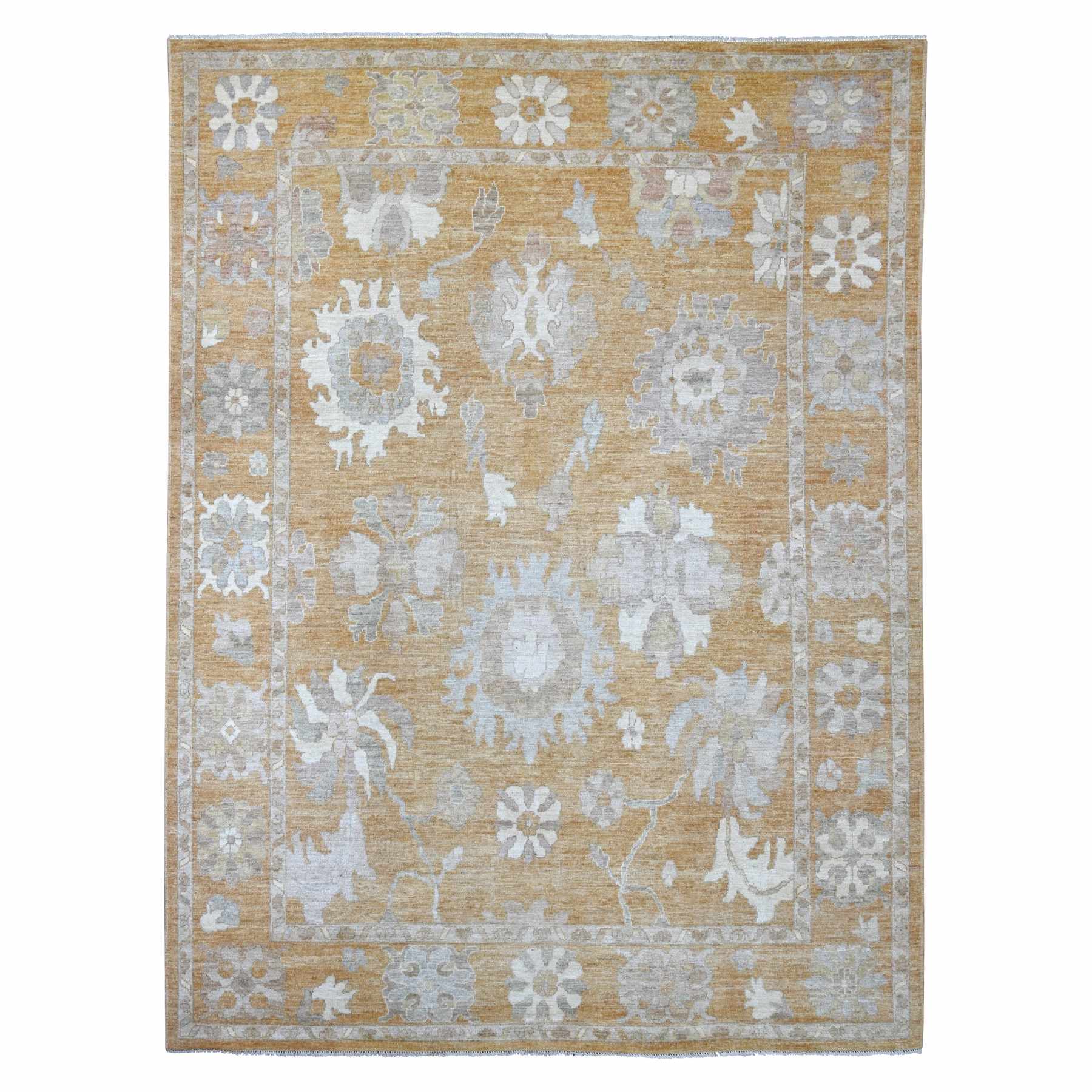 Oushak-And-Peshawar-Hand-Knotted-Rug-113985