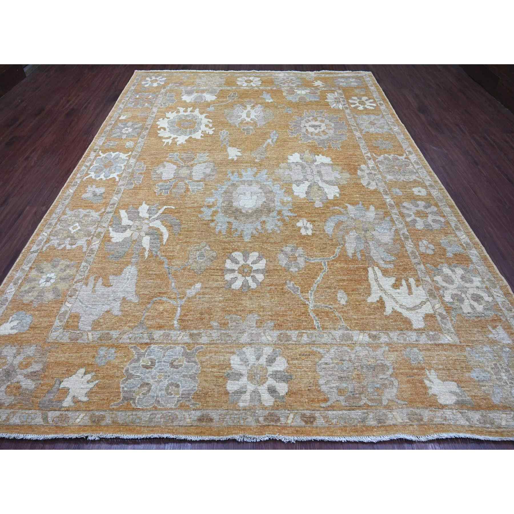 Oushak-And-Peshawar-Hand-Knotted-Rug-113985