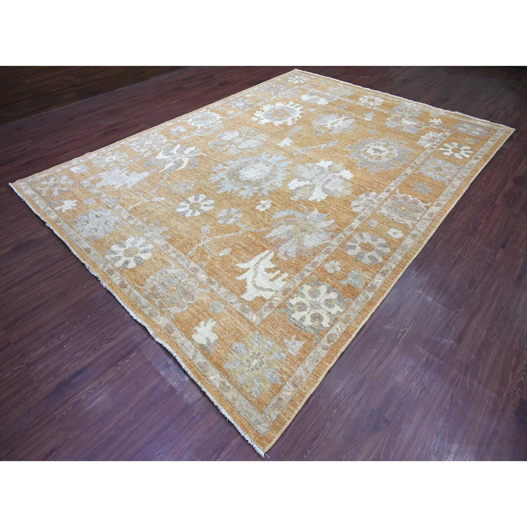 Oushak-And-Peshawar-Hand-Knotted-Rug-113985
