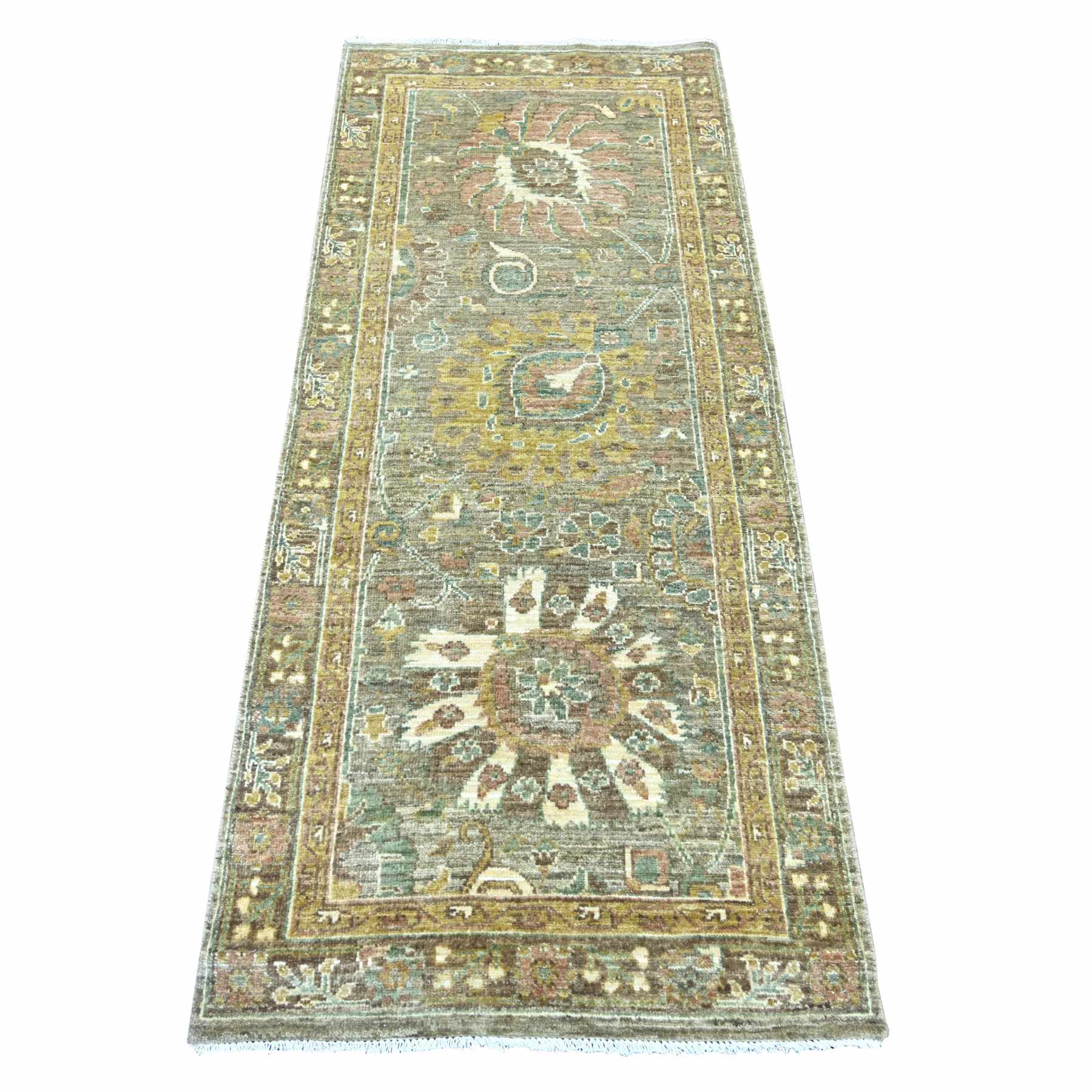 Oushak-And-Peshawar-Hand-Knotted-Rug-114005