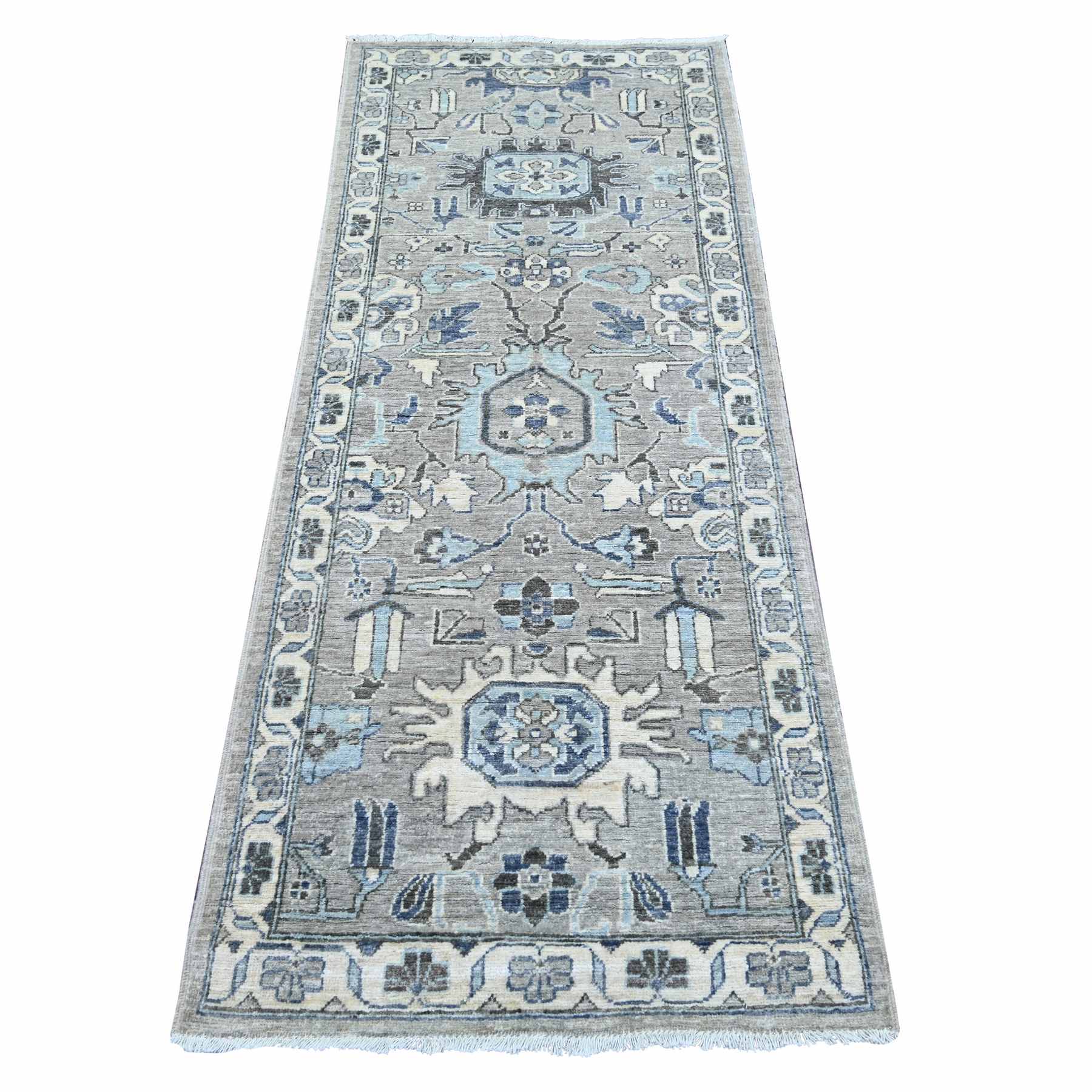 Oushak-And-Peshawar-Hand-Knotted-Rug-114010