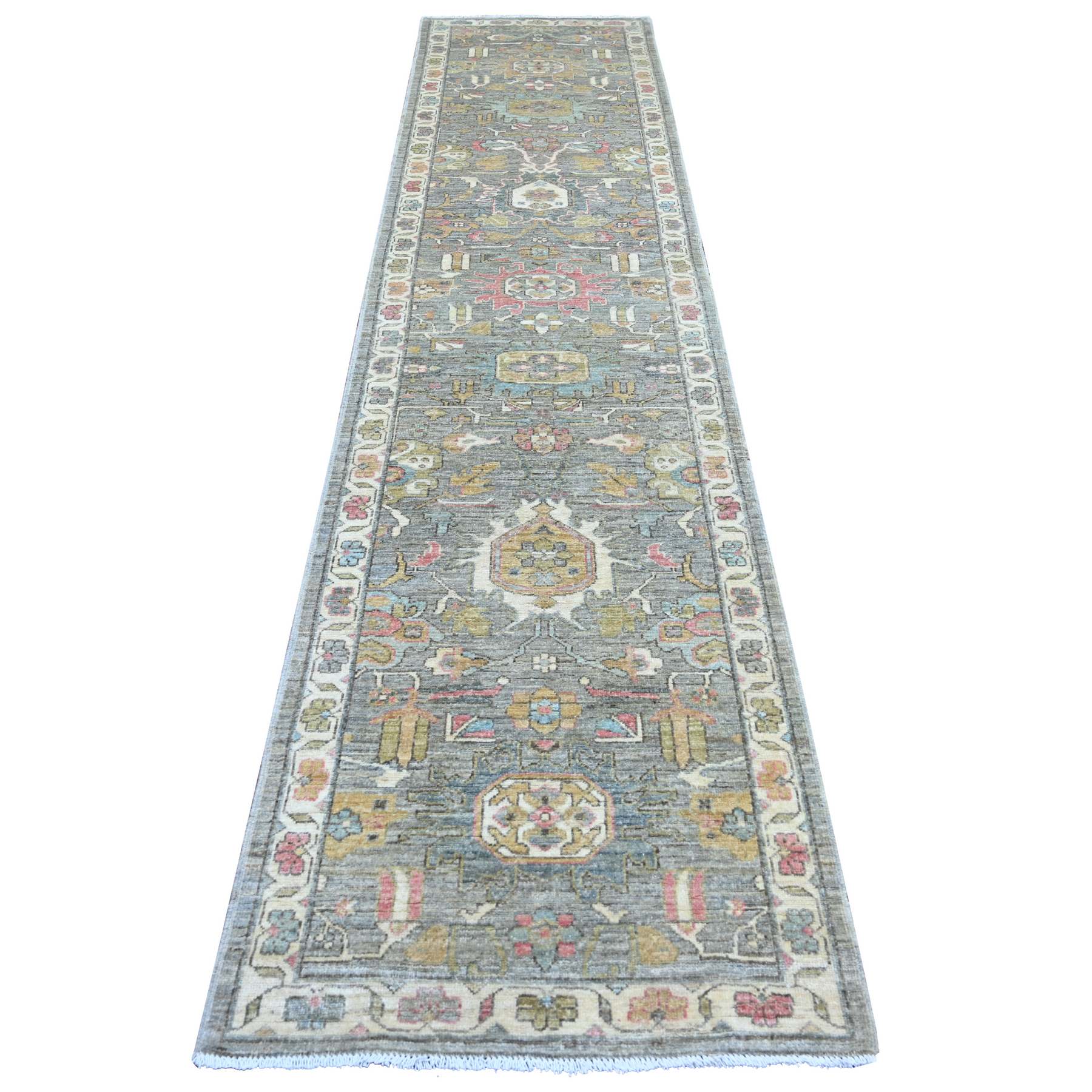 Oushak-And-Peshawar-Hand-Knotted-Rug-114015