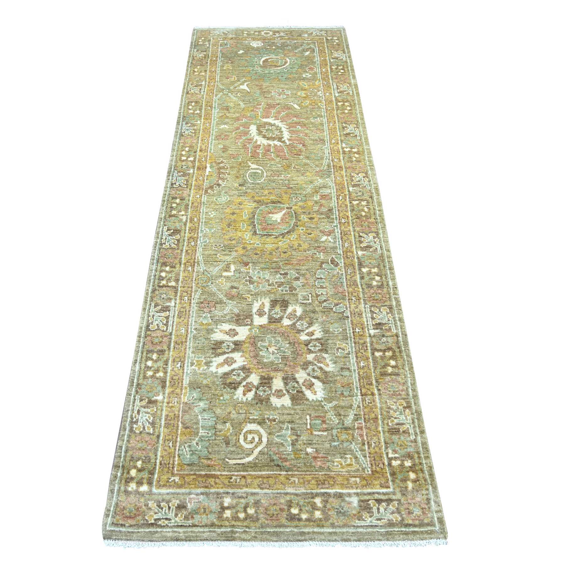 Oushak-And-Peshawar-Hand-Knotted-Rug-114025