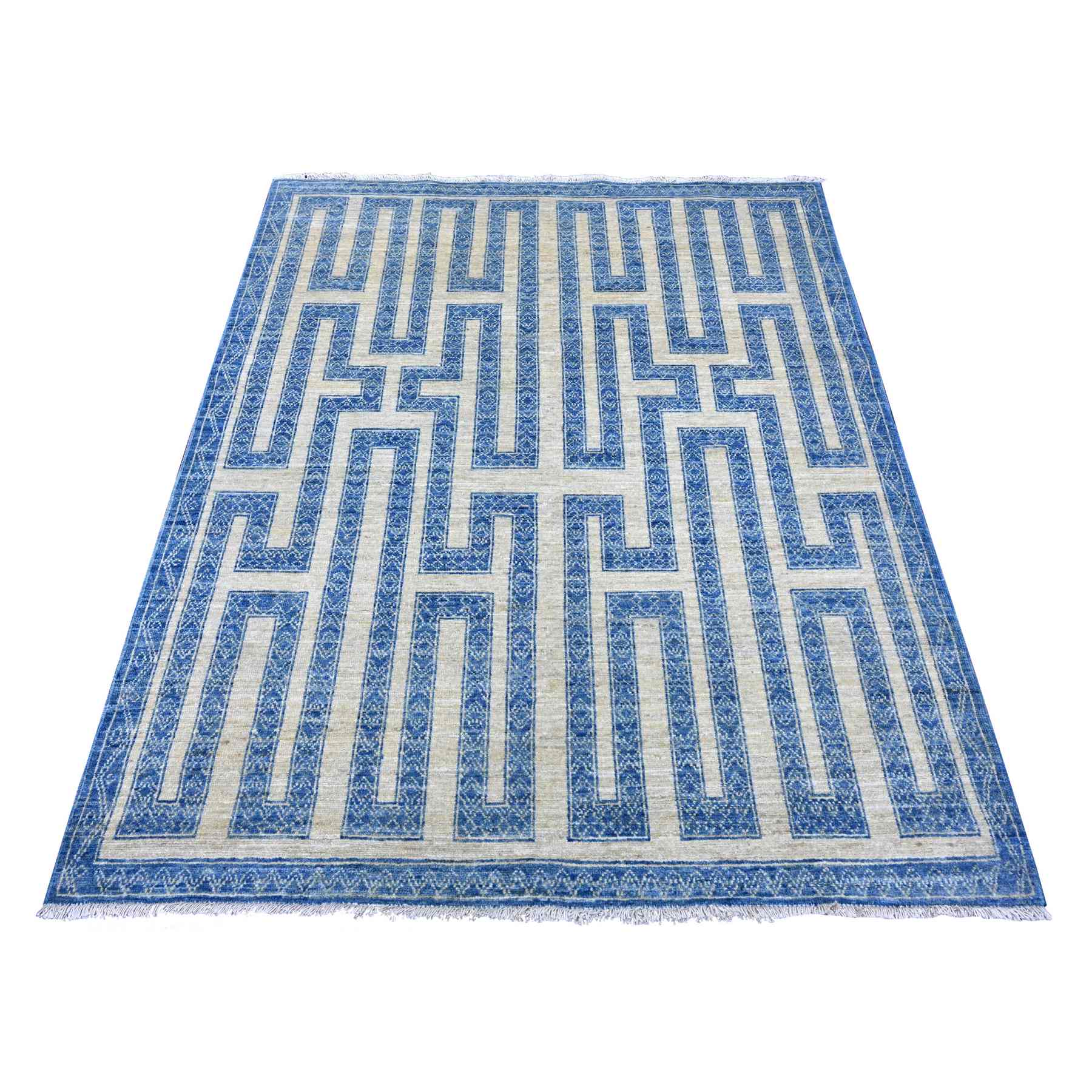 Oushak-And-Peshawar-Hand-Knotted-Rug-114065