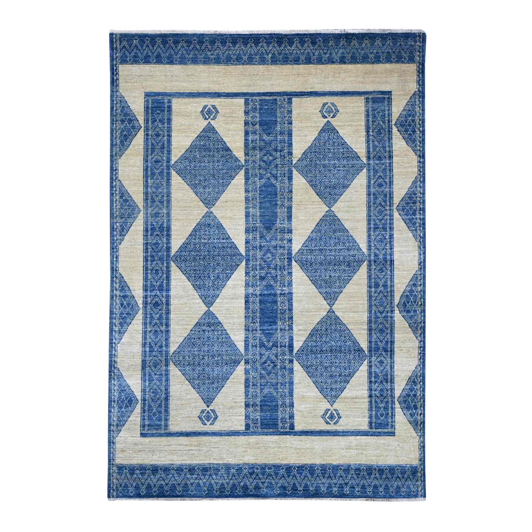 Oushak-And-Peshawar-Hand-Knotted-Rug-114075