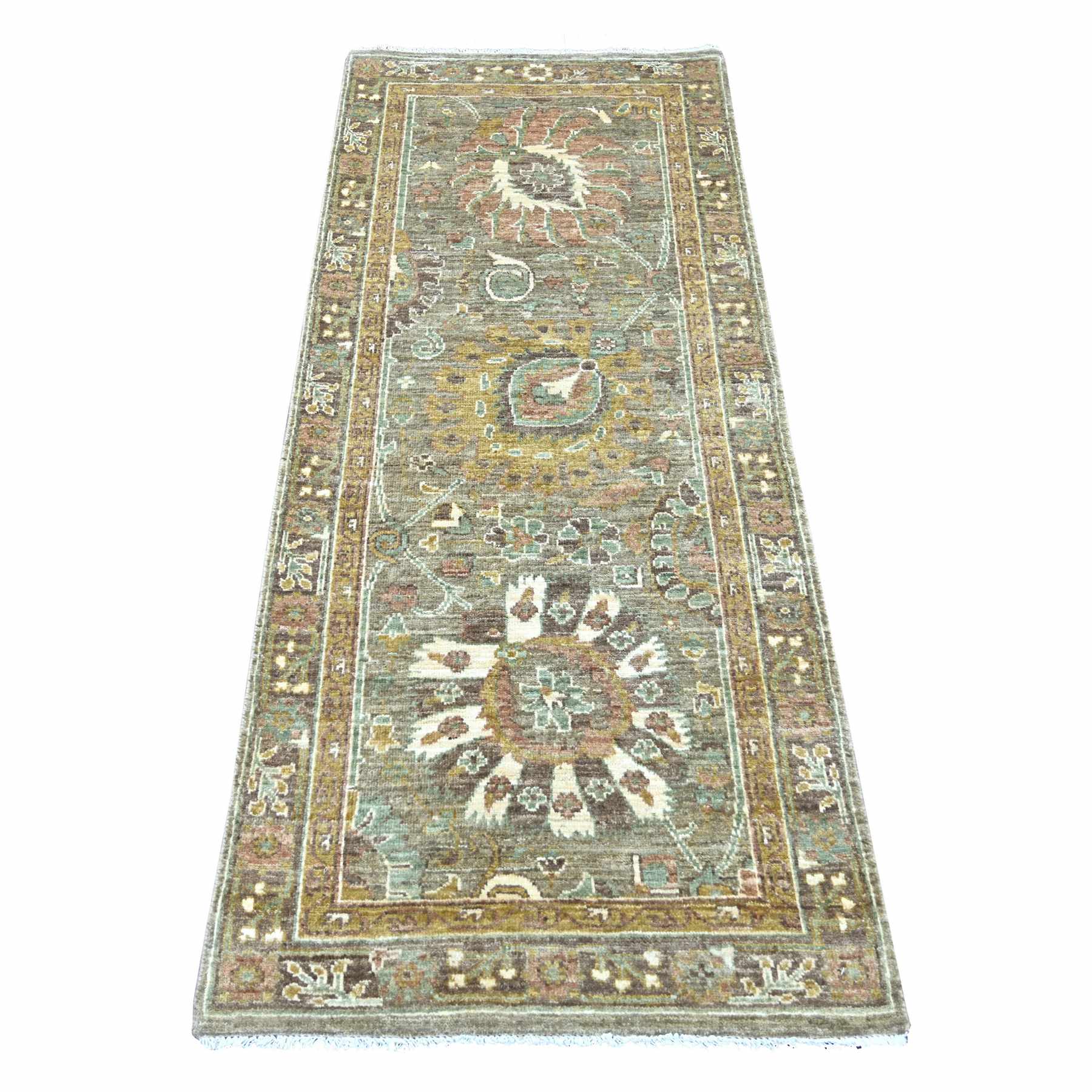 Oushak-And-Peshawar-Hand-Knotted-Rug-114135