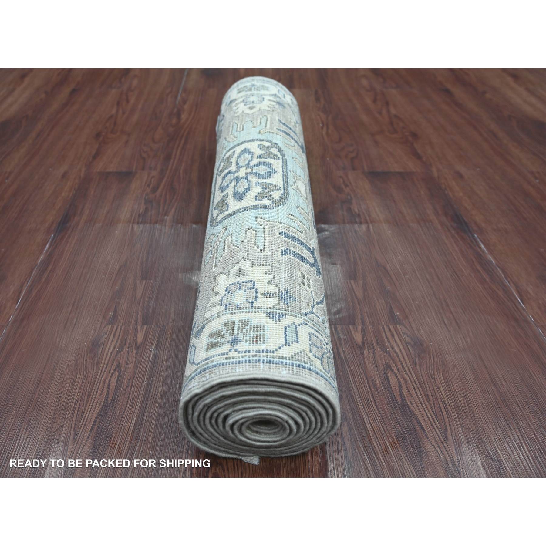 Oushak-And-Peshawar-Hand-Knotted-Rug-114140
