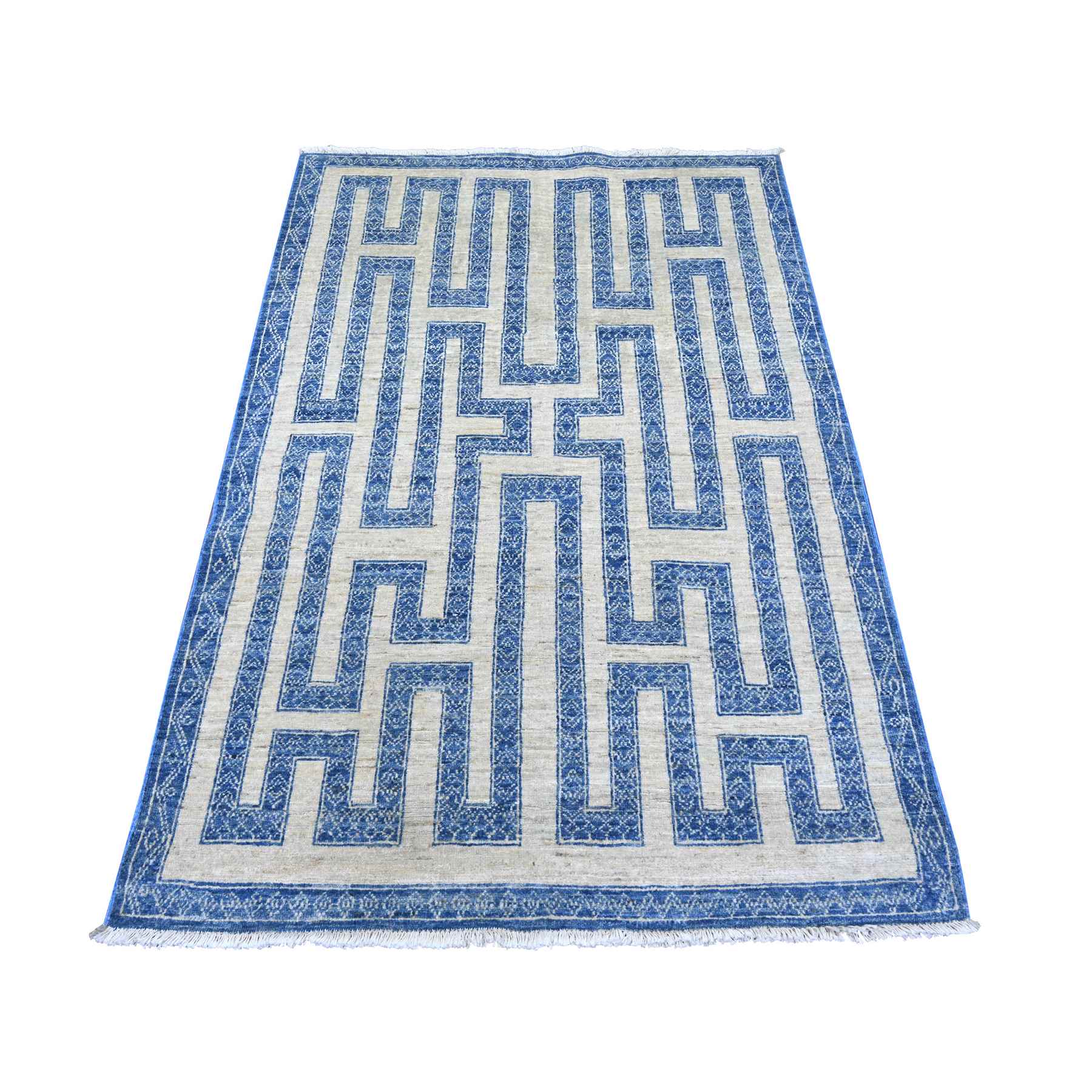 Oushak-And-Peshawar-Hand-Knotted-Rug-114230