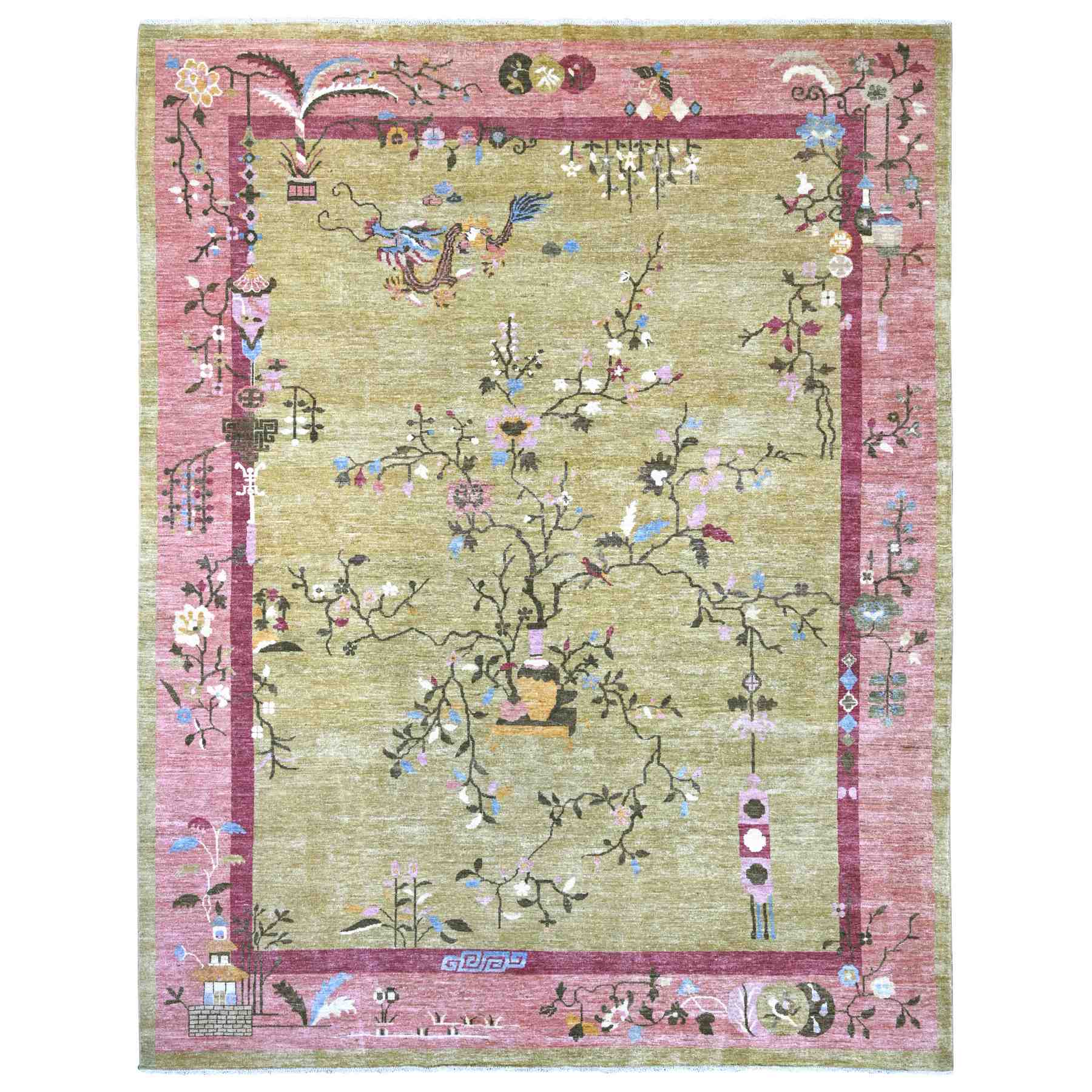 Oushak-And-Peshawar-Hand-Knotted-Rug-114240