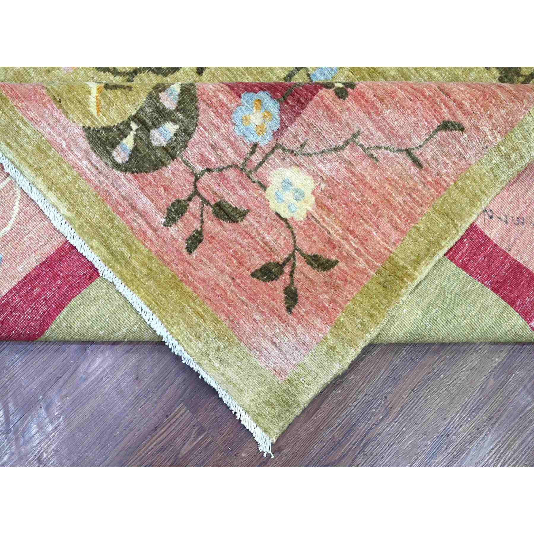 Oushak-And-Peshawar-Hand-Knotted-Rug-114240