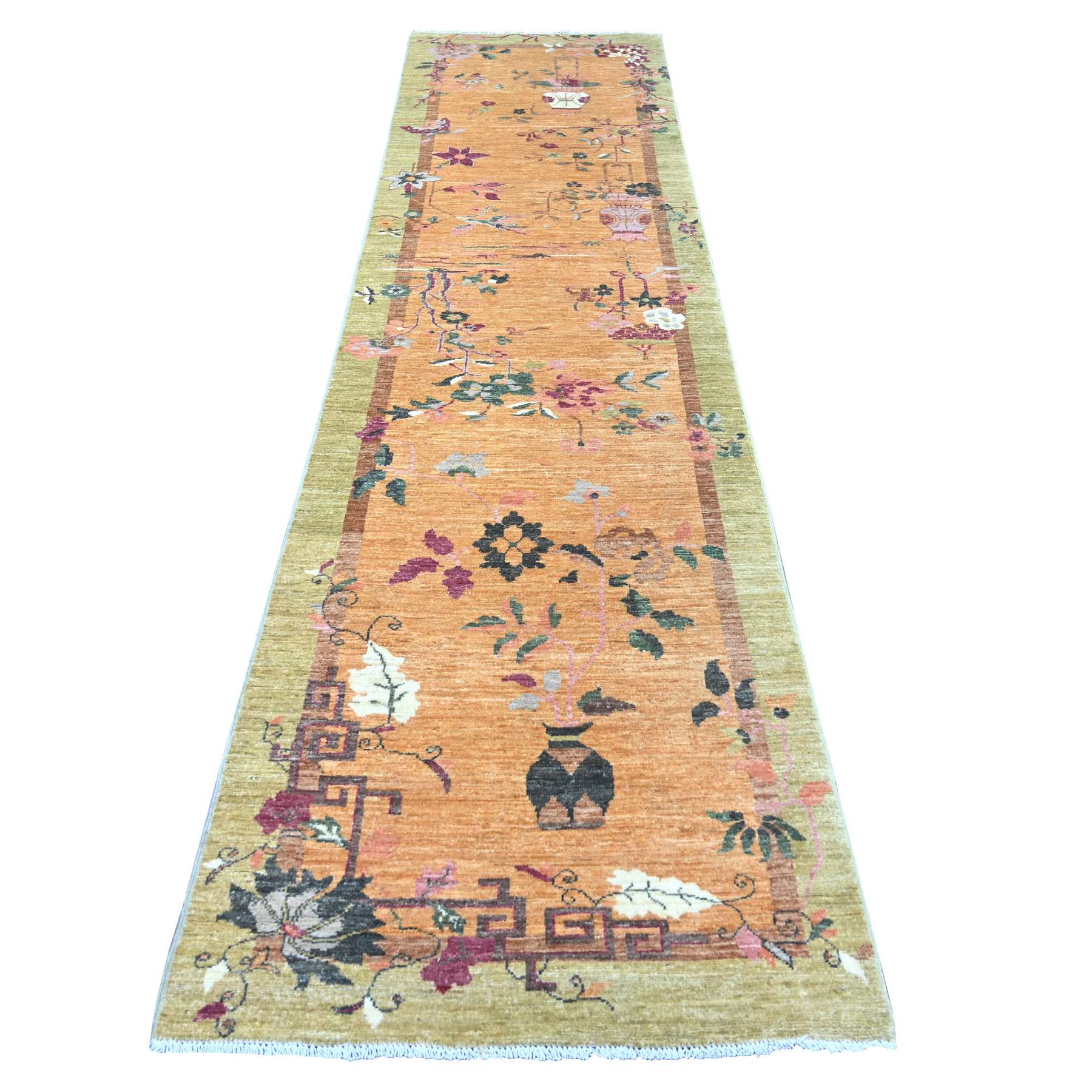 Oushak-And-Peshawar-Hand-Knotted-Rug-114245