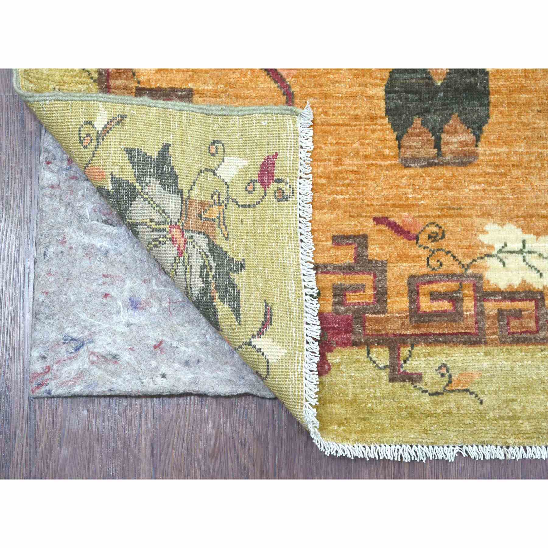 Oushak-And-Peshawar-Hand-Knotted-Rug-114245